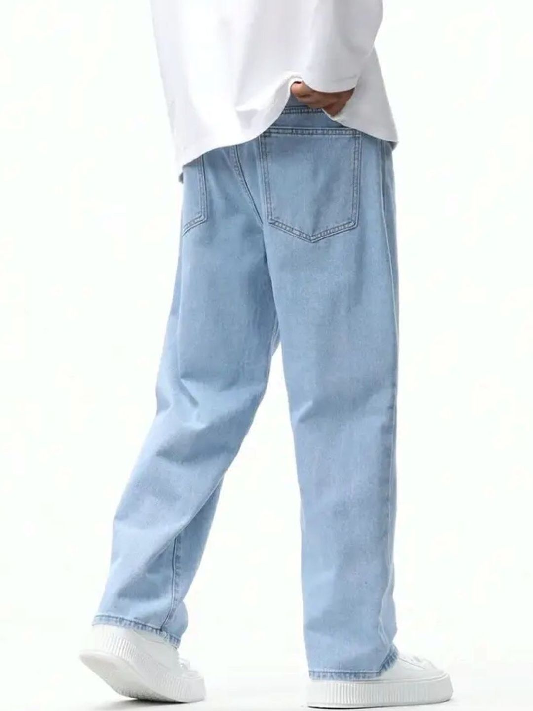 Buy MaverIQ Men Classic Baggy Mid-Rise Stretchable Denim Jeans