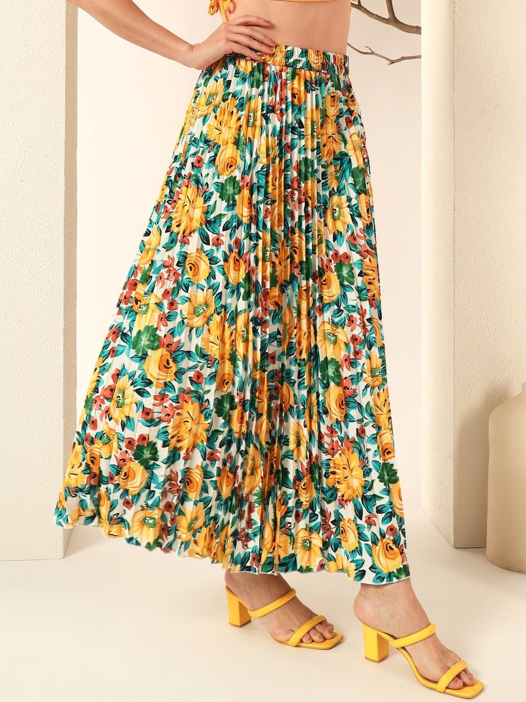 Buy OTABU Floral Printed A-Line Maxi Skirt - Skirts for Women