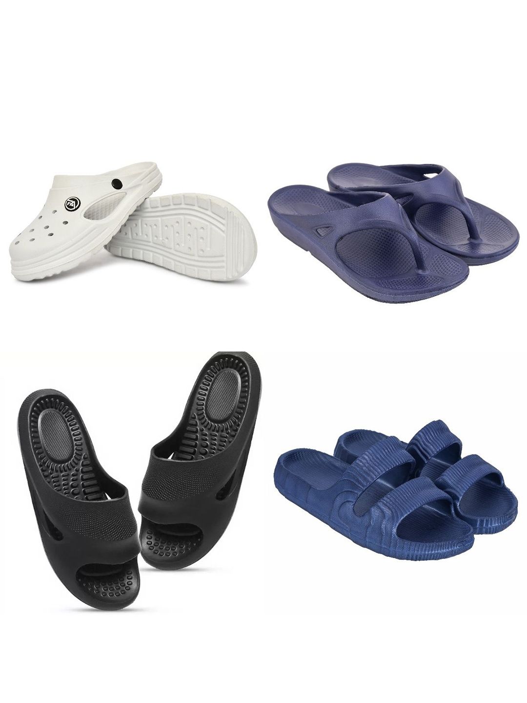 Feel alive  Men Set of 4 Lightweight Flip Flops