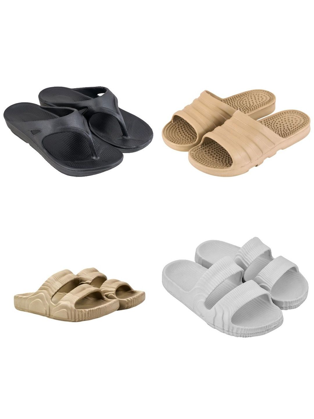 Feel alive Men Pack of 4 Flip Flops