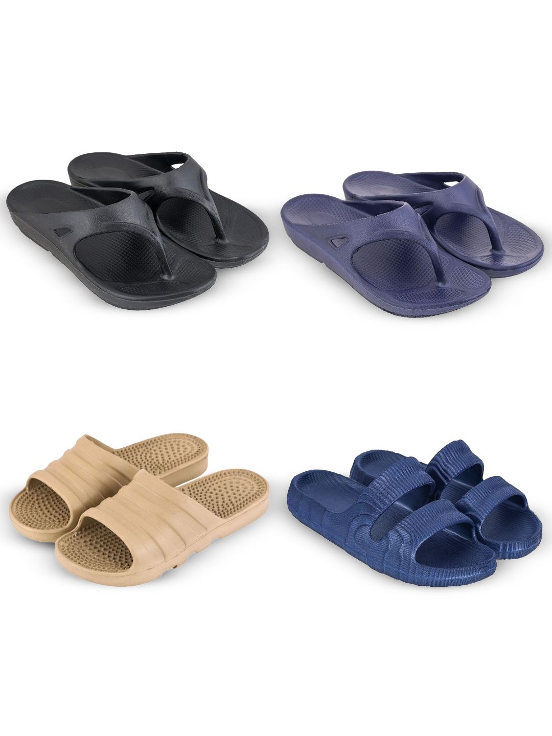 Feel alive Men Set of 4 Flip Flops