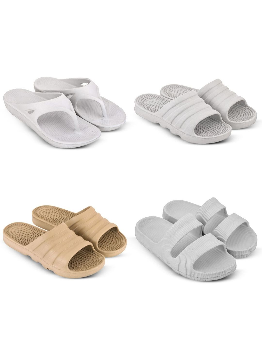 Feel alive Men Set of 4 Lightweight Flip-Flops