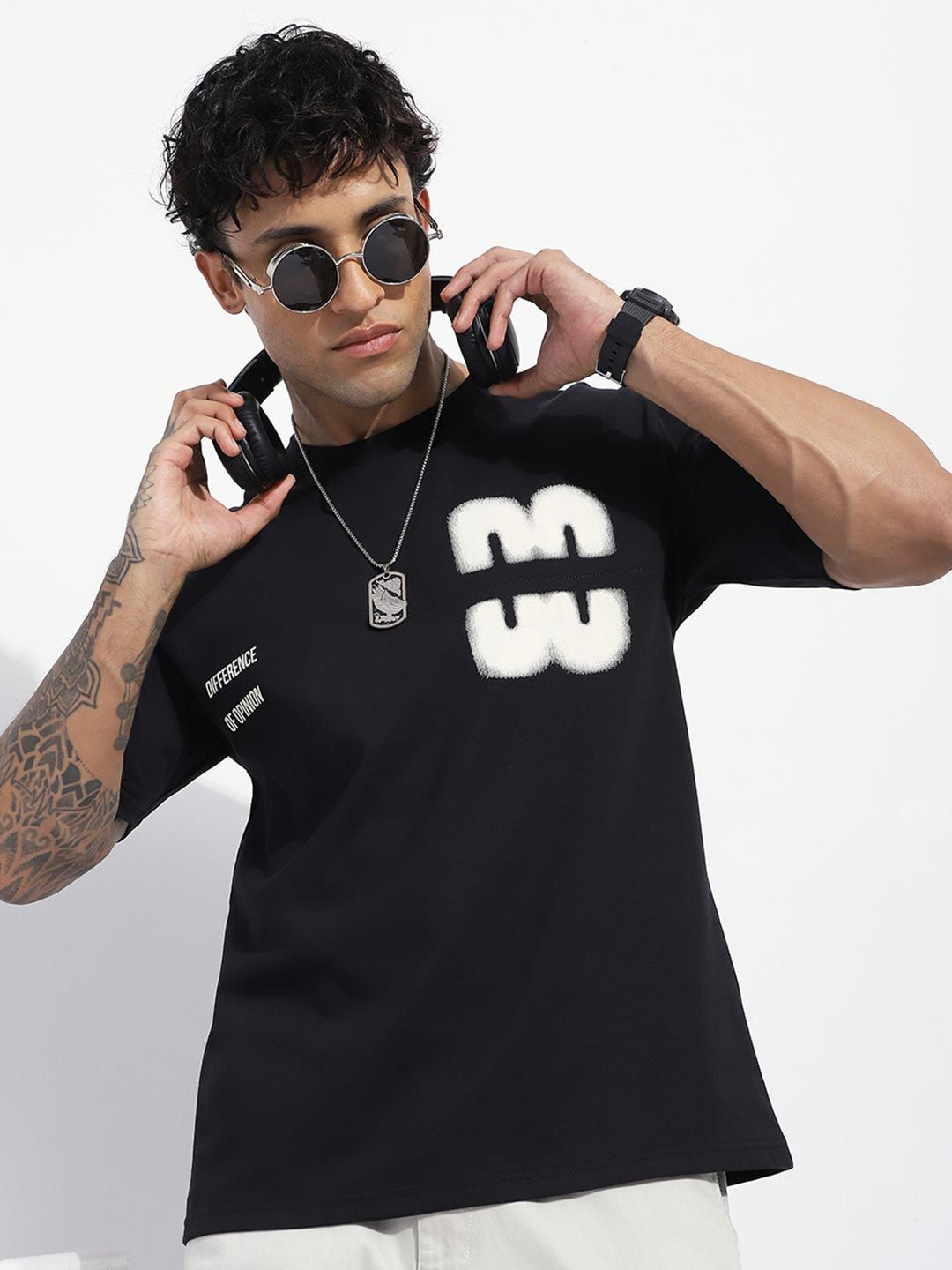 Difference of Opinion Men Oversized Short Sleeve Printed Tshirt