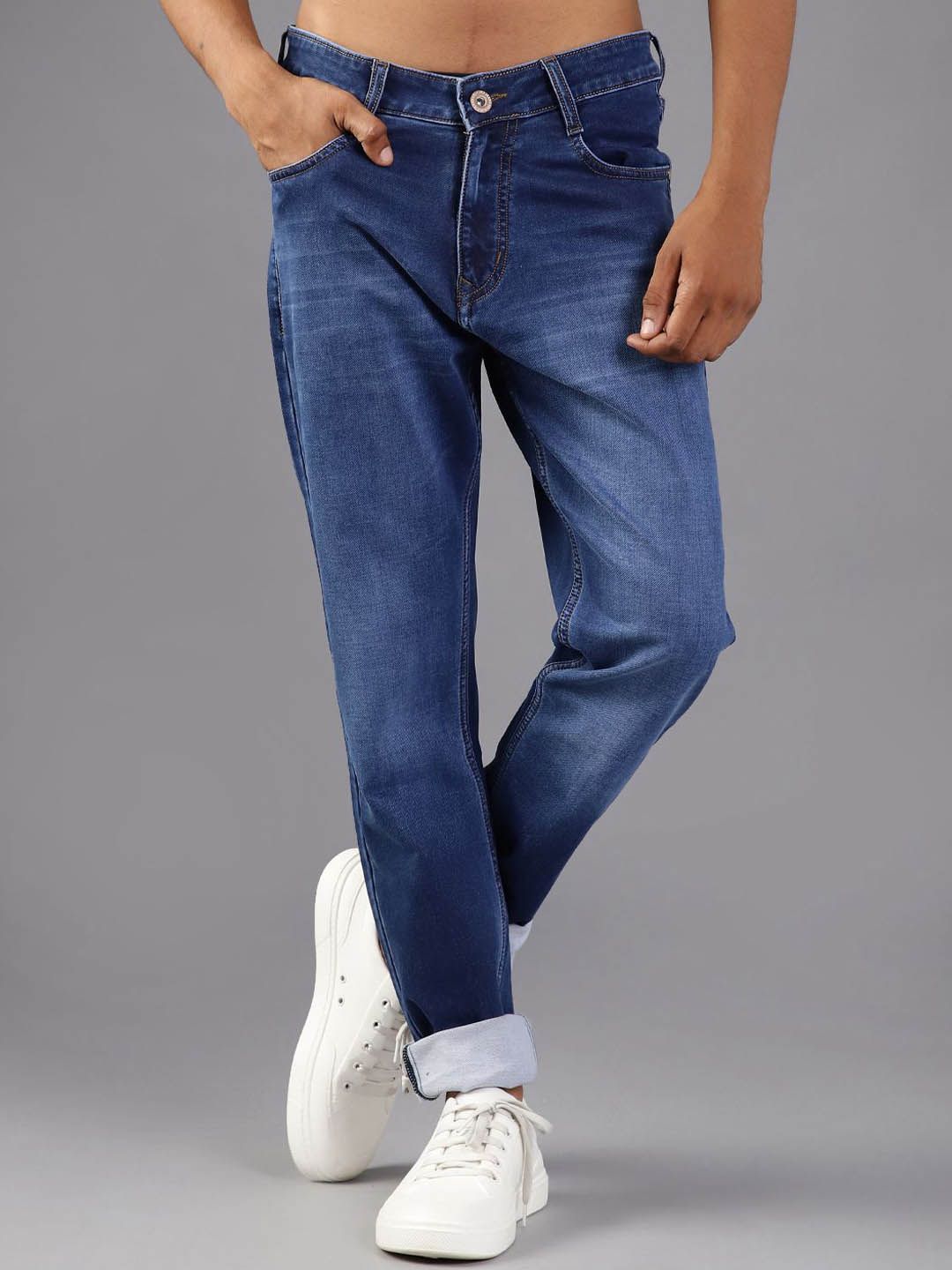 V-Mart Men Regular Fit Mid-Rise Light Fade Stretchable Jeans
