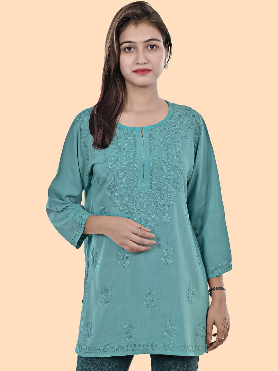 MALABIS Women Viscose Rayon Dyed  Regular Tops