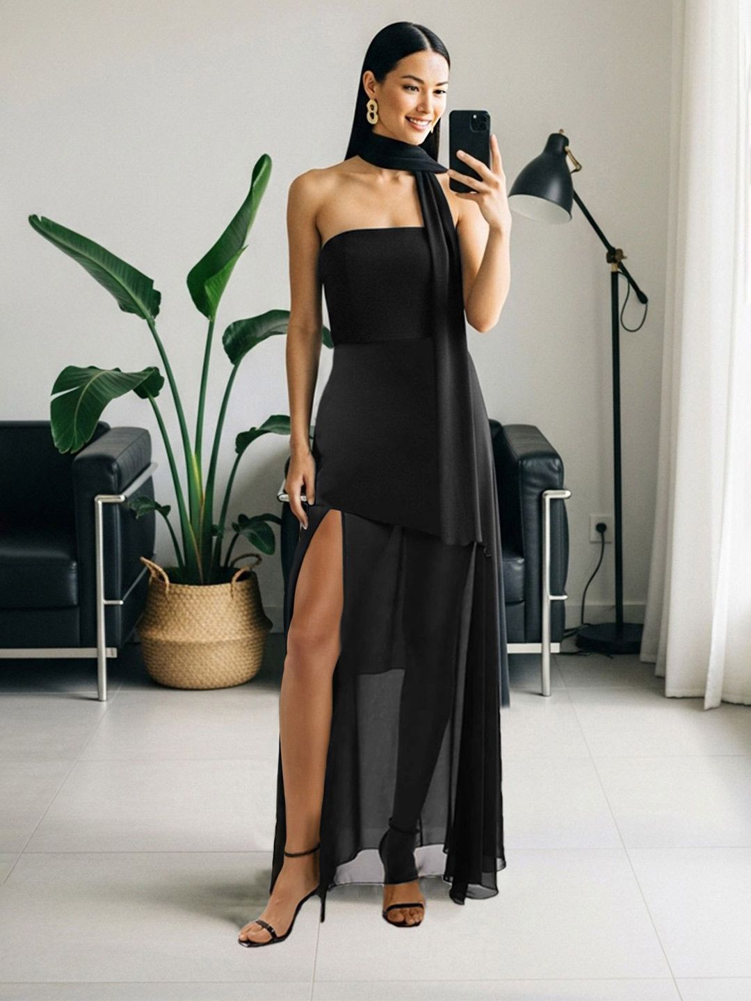 Trendyol Strapless Bandeau Maxi Dress