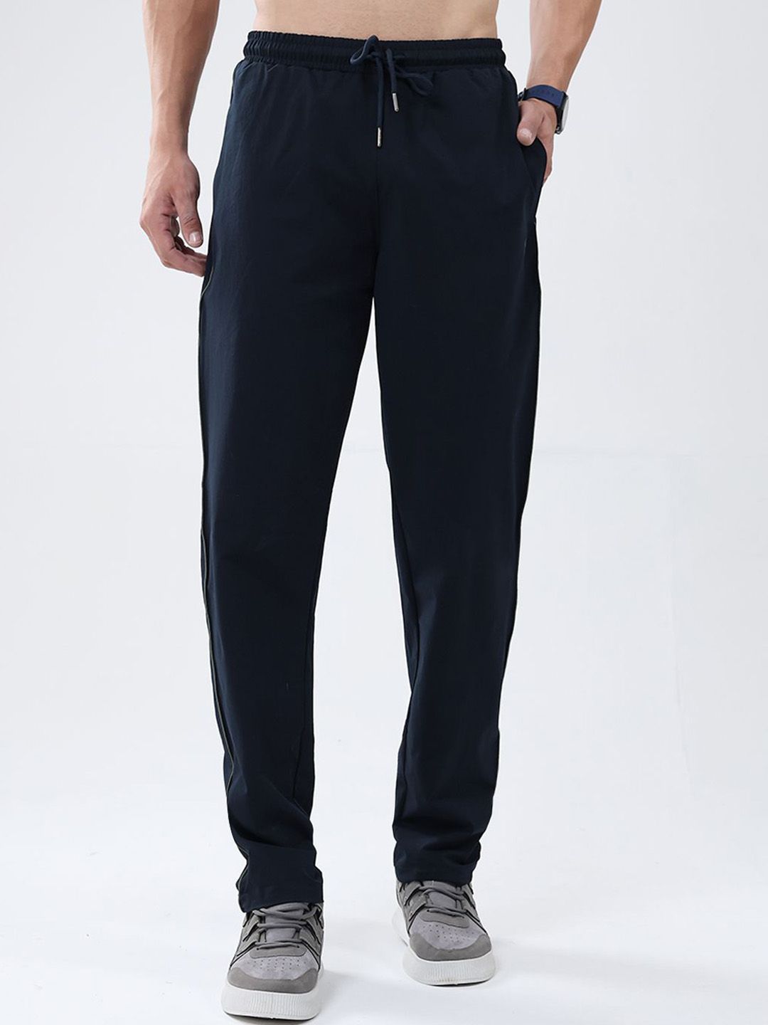 Monte Carlo Men Mid-Rise Side Pockets Regular Fit Track Pants
