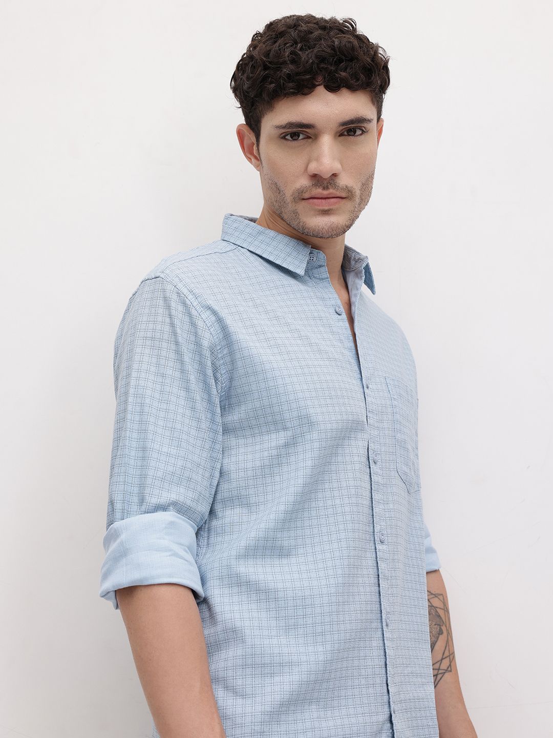 The Roadster Life Co. Pure Cotton Checked Casual Shirt