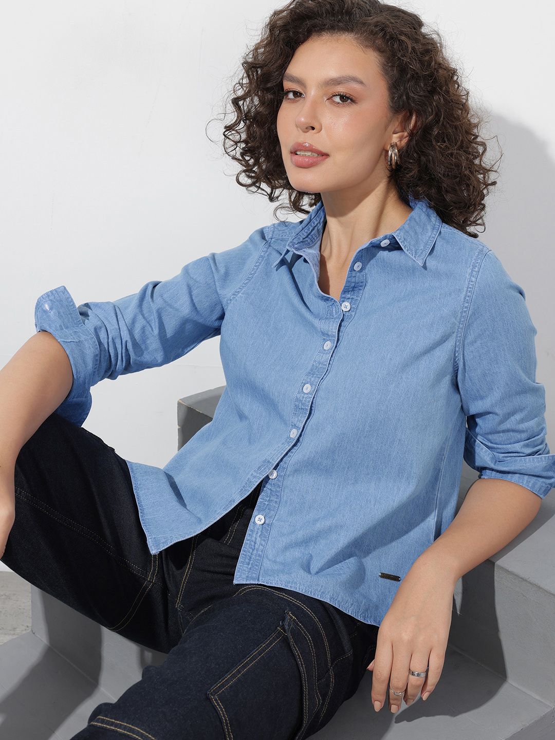 Roadster The Roadster Life Co. Pure Cotton Chambray Causal Shirt