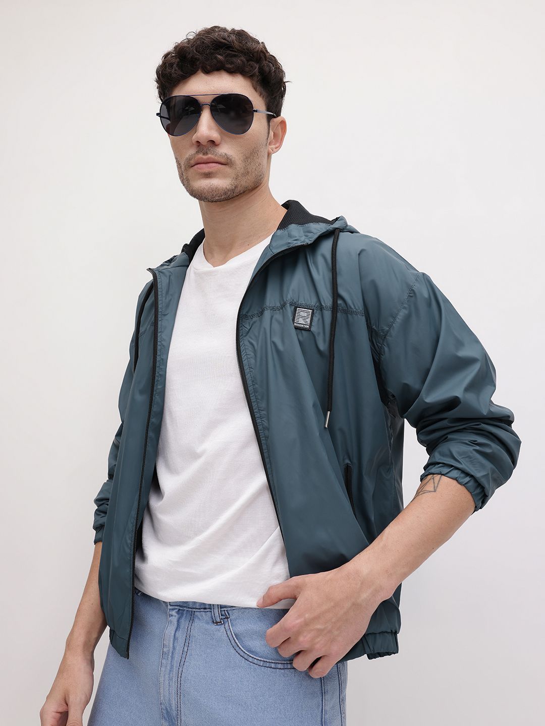 The Roadster Life Co. Hooded Tailored Jacket With Inner Compartment