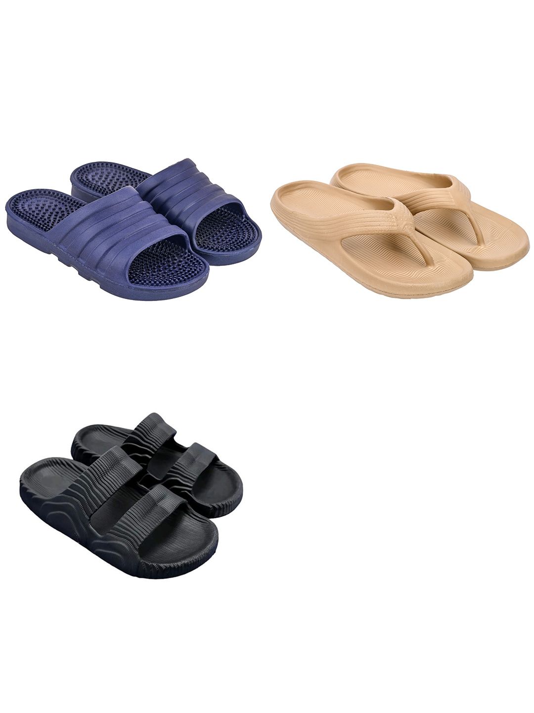 Feel alive Men Set Of 3 Thong Flip-Flops
