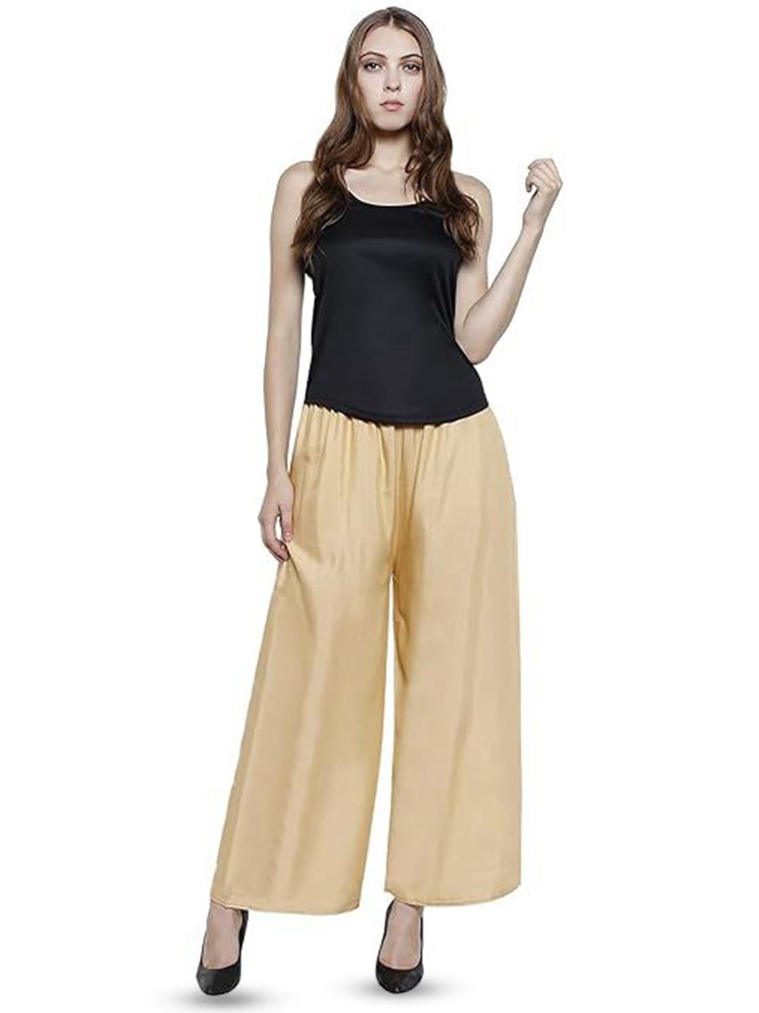 Thrifty Thread Women Flared Knitted Ethnic Palazzos