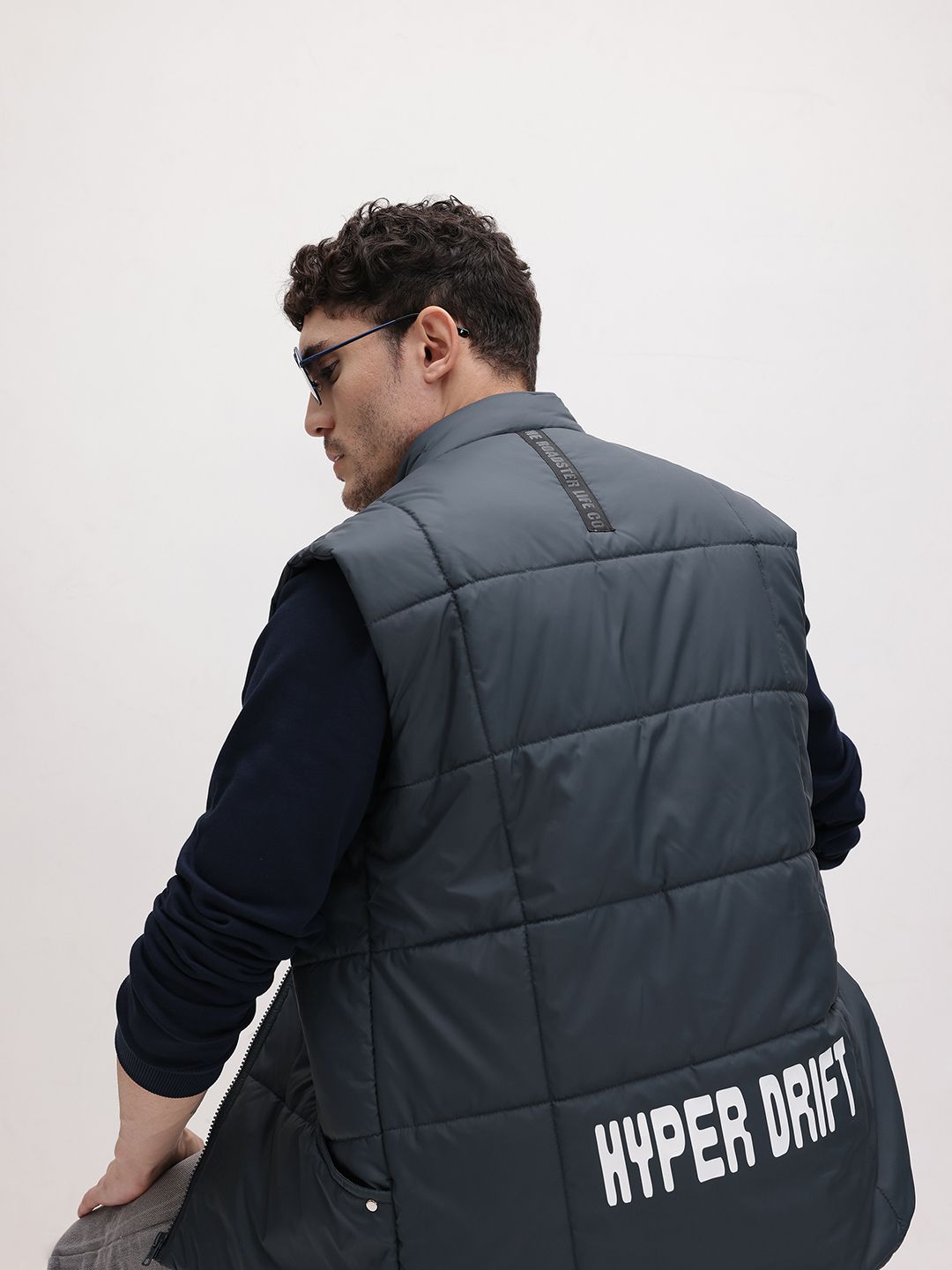 The Roadster Life Co. Typography Detail Paneled Padded Gilet