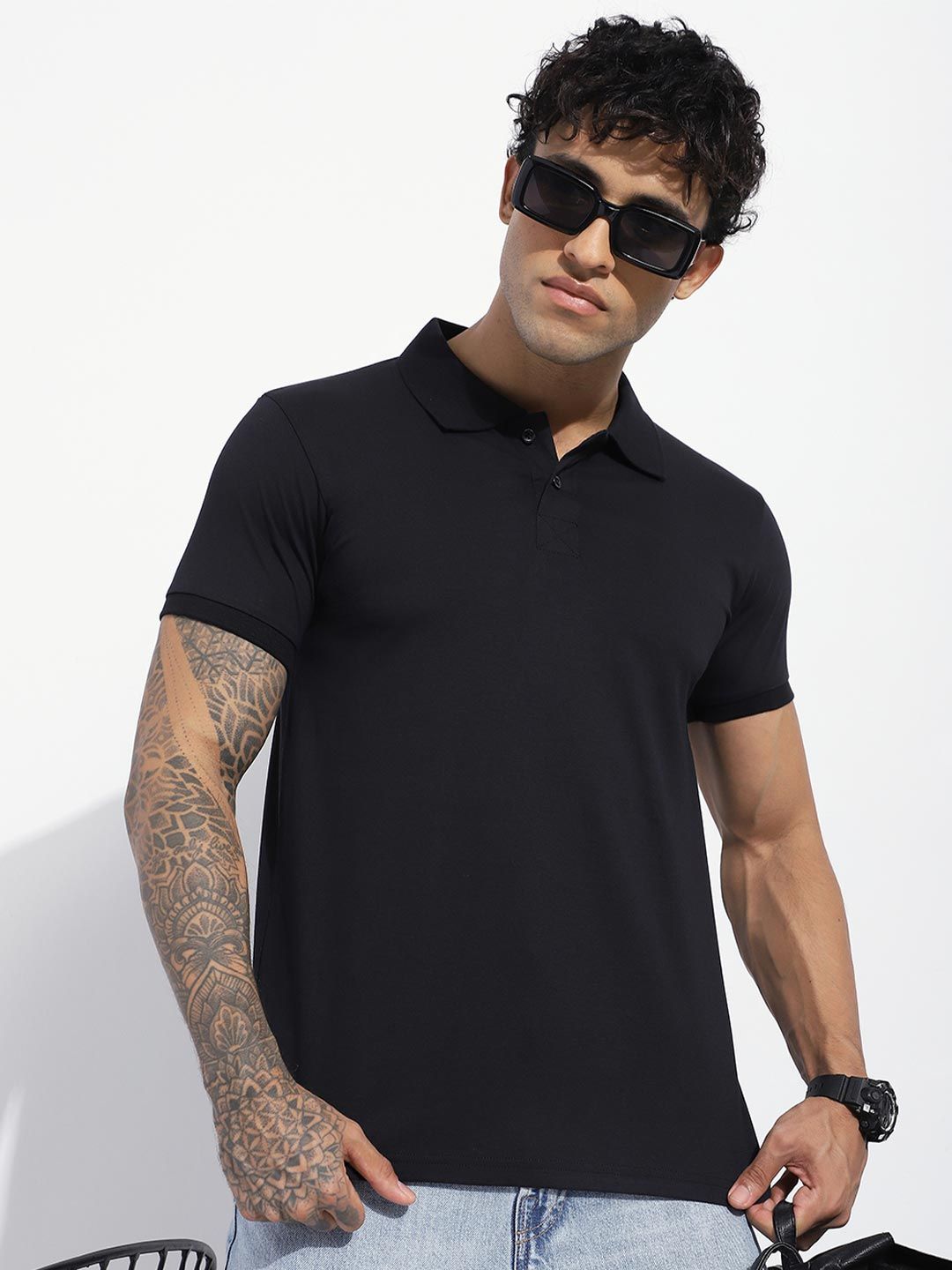 DILLINGER Men Regular Fit Short Sleeve Solid Polo Tshirt
