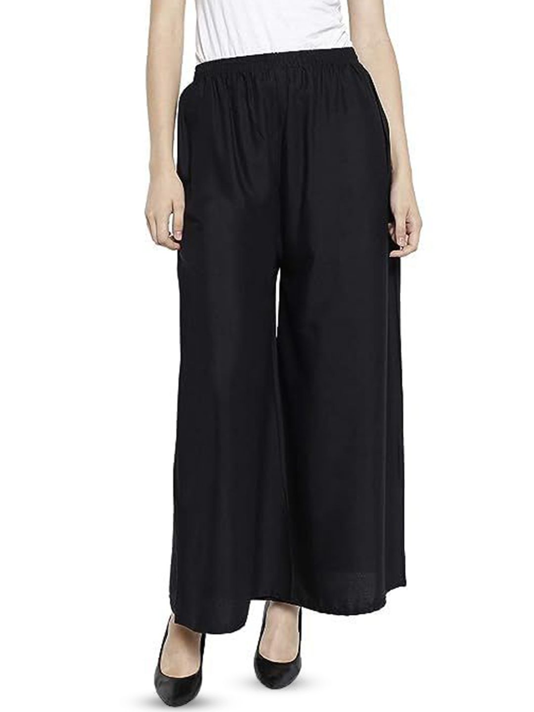 Thrifty Thread Women Flared Knitted Ethnic Palazzos