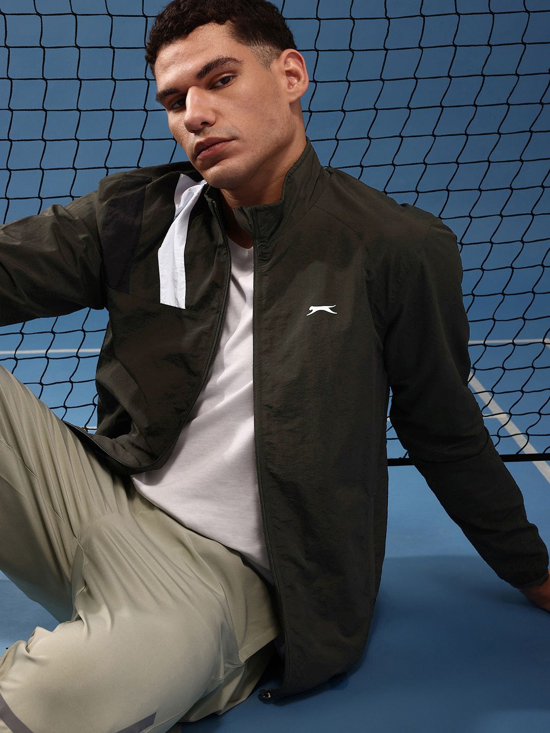 Slazenger Mock Collar Sporty Jacket