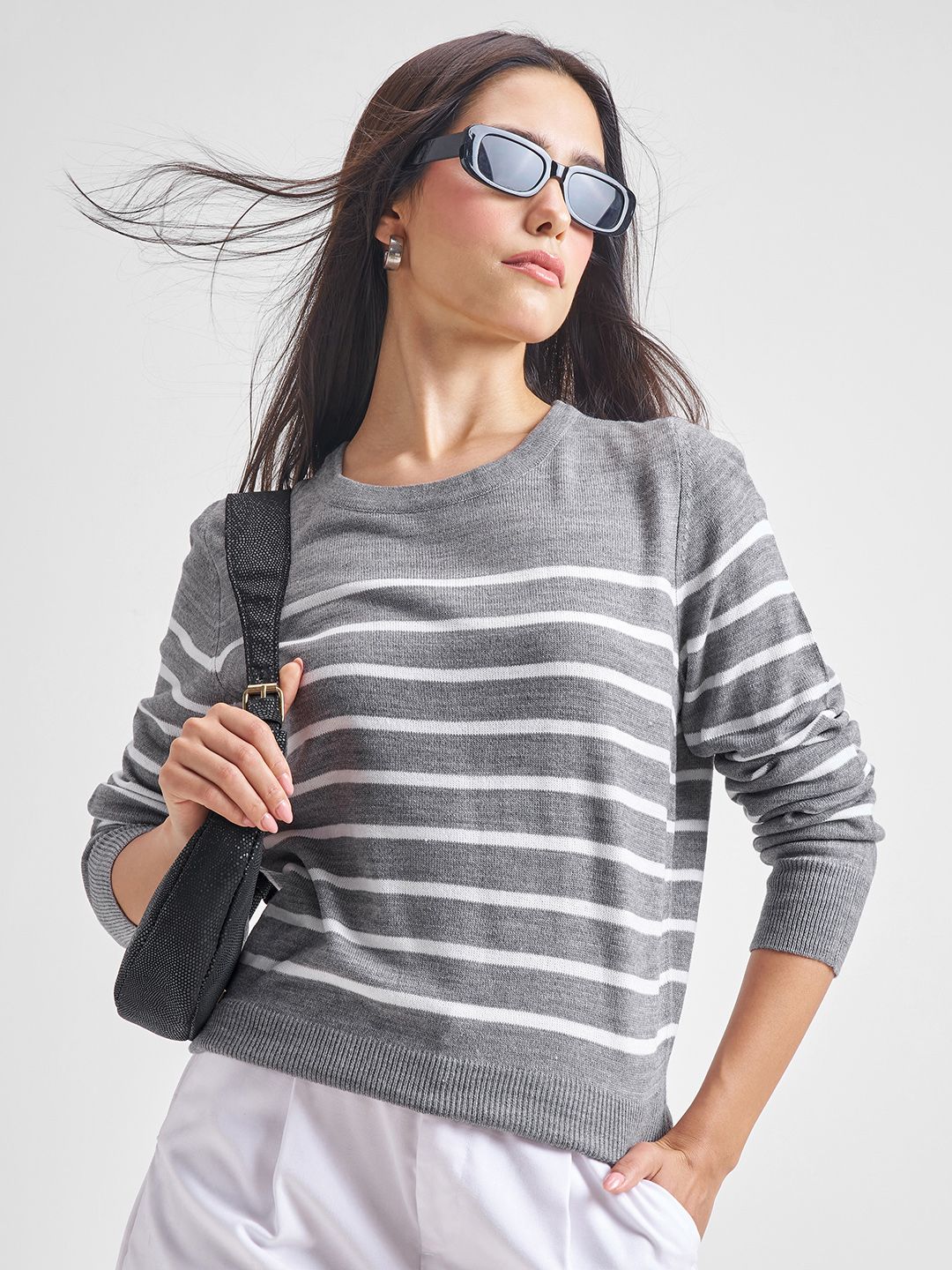 Tokyo Talkies Women Striped Pullover