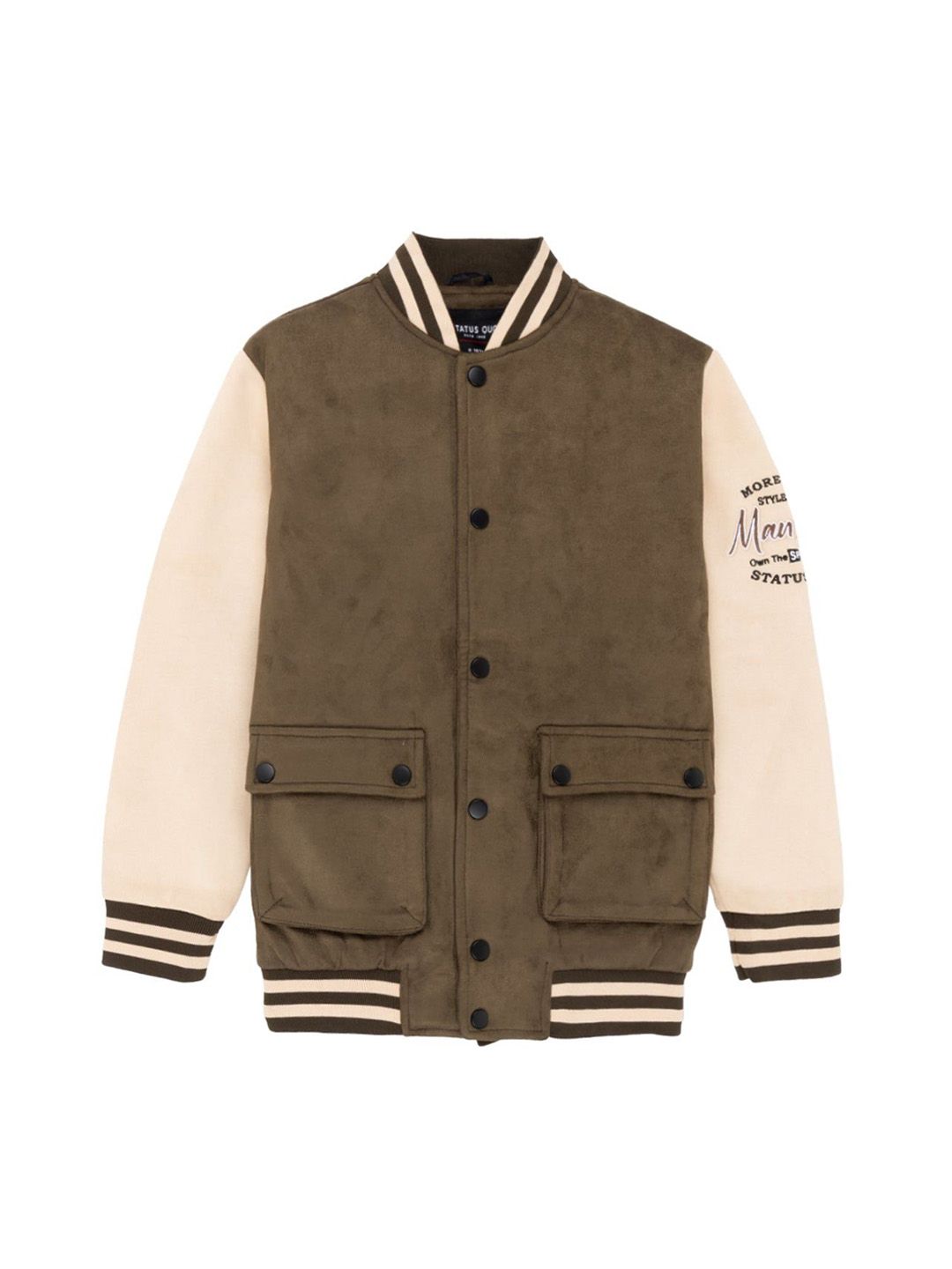Buy Relaxed-Fit Brown Varsity Jackets Online in India: Best Price