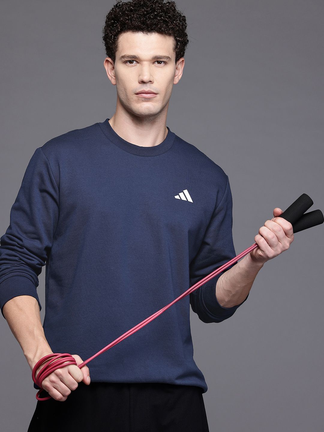 ADIDAS Crew Logo Regular Fit Sports Pullover