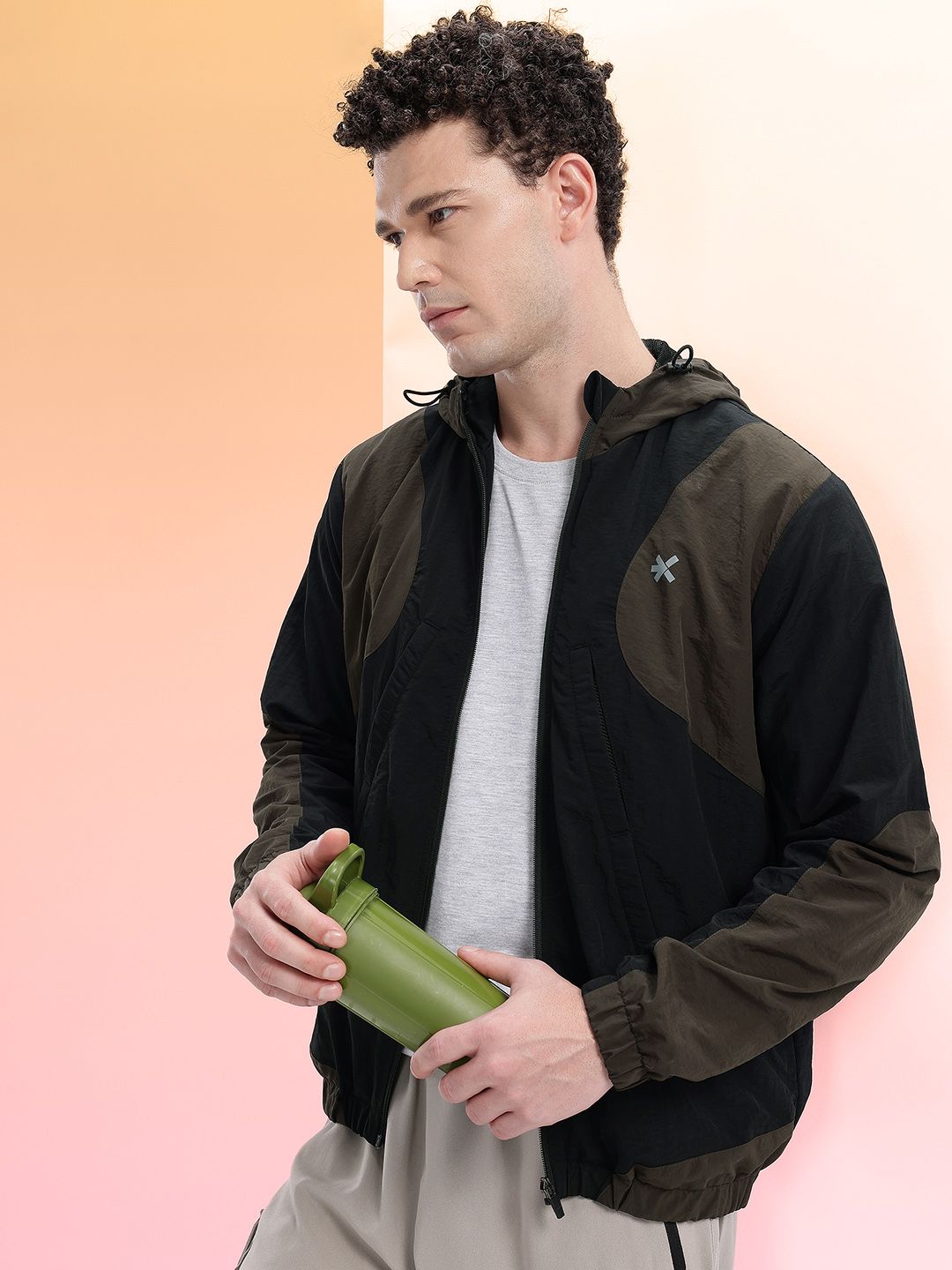 HRX by Hrithik Roshan Colourblocked Running Jacket