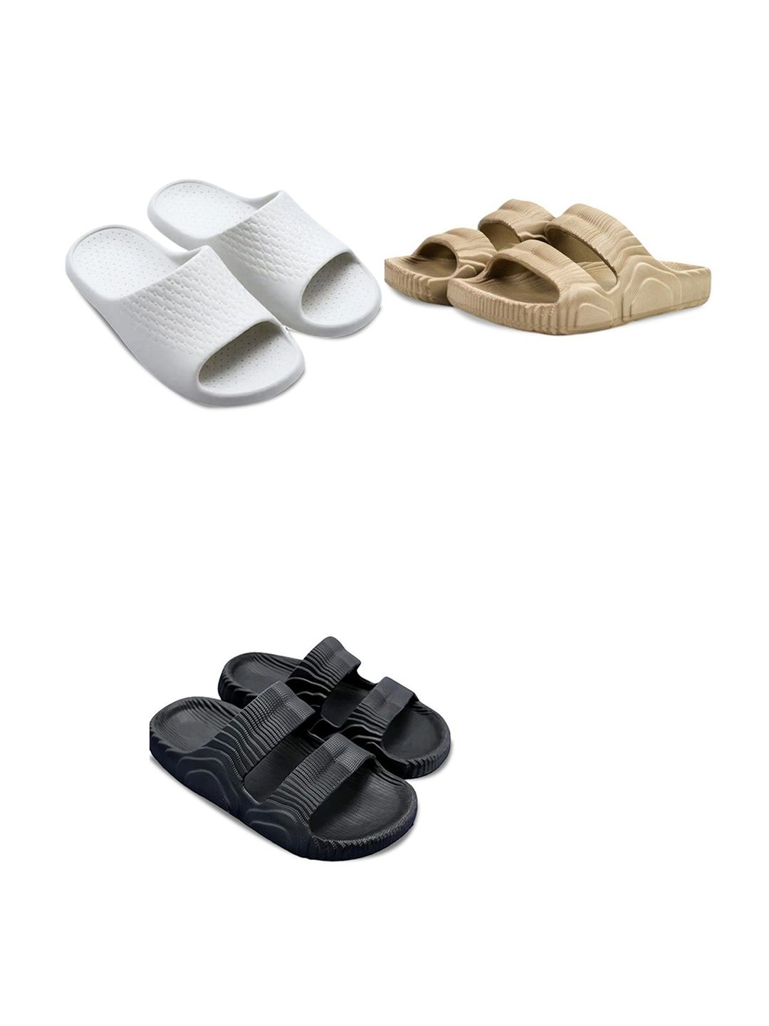Feel alive Men Set Of 3 Self Design Sliders
