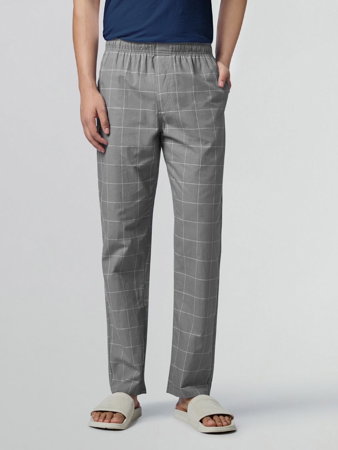 XYXX Men Super Combed Cotton Checkmate Lounge Pants XYPYJM10