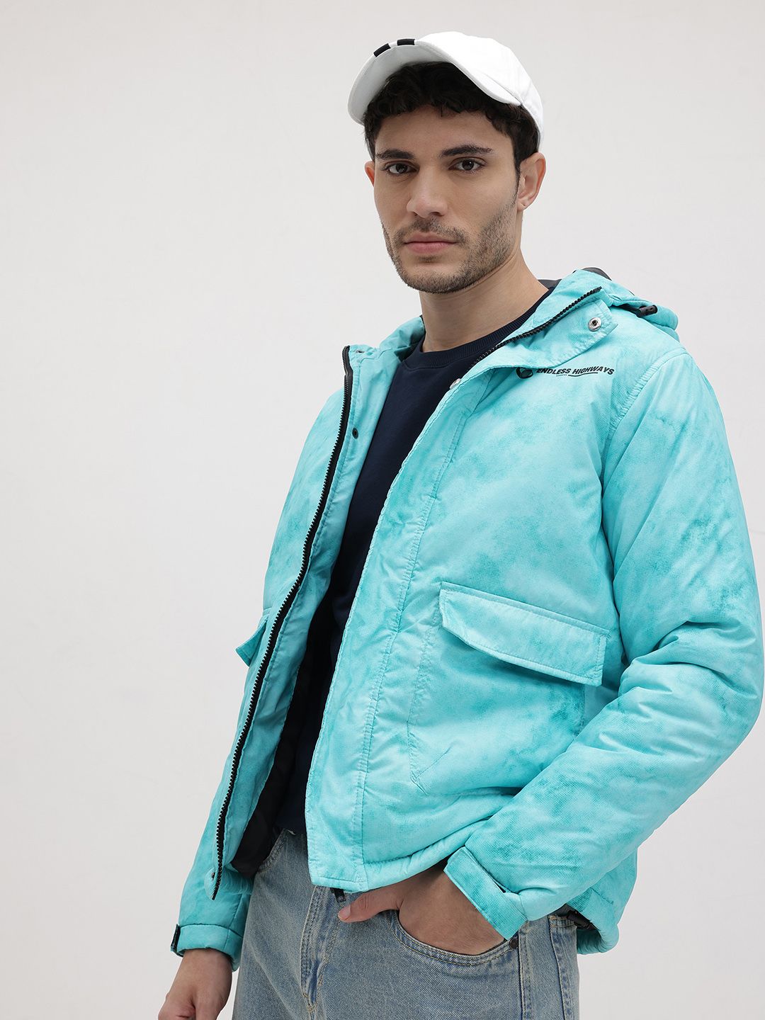 The Roadster Life Co. Tie and Dye Hooded Padded Jacket