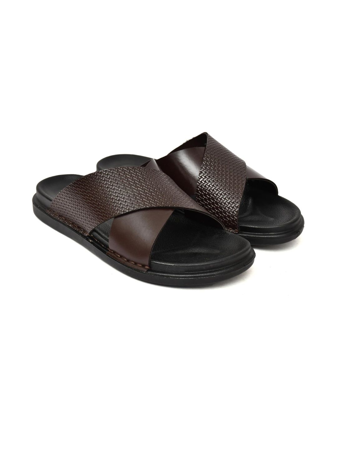SCARPIA Men Brown Slip On Sandals