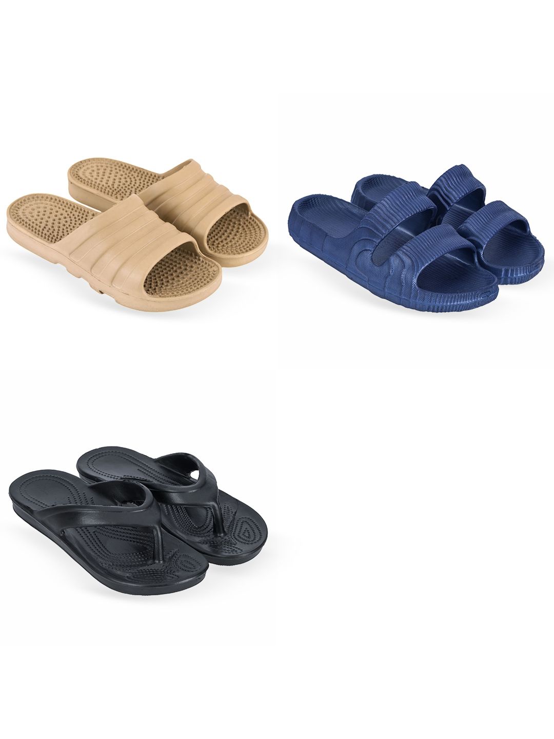 Feel alive Men Set of 3 Self Design Sliders