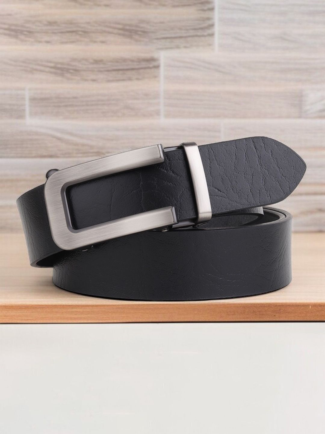 LOOPA Men Textured Leather Formal Belt