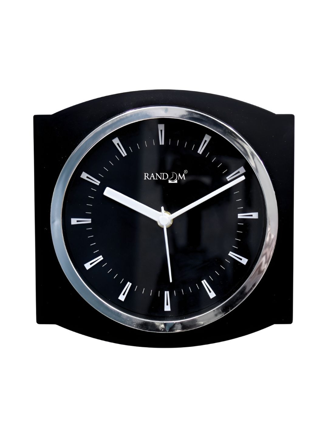 RANDOM RANDOM Black Analogue Contemporary Wall Clock