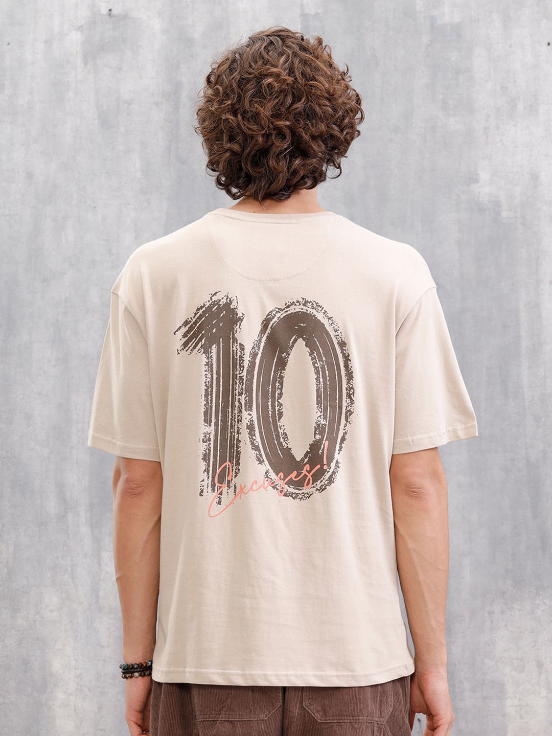 WROGN Men Brand Logo Printed Round Neck T-shirt