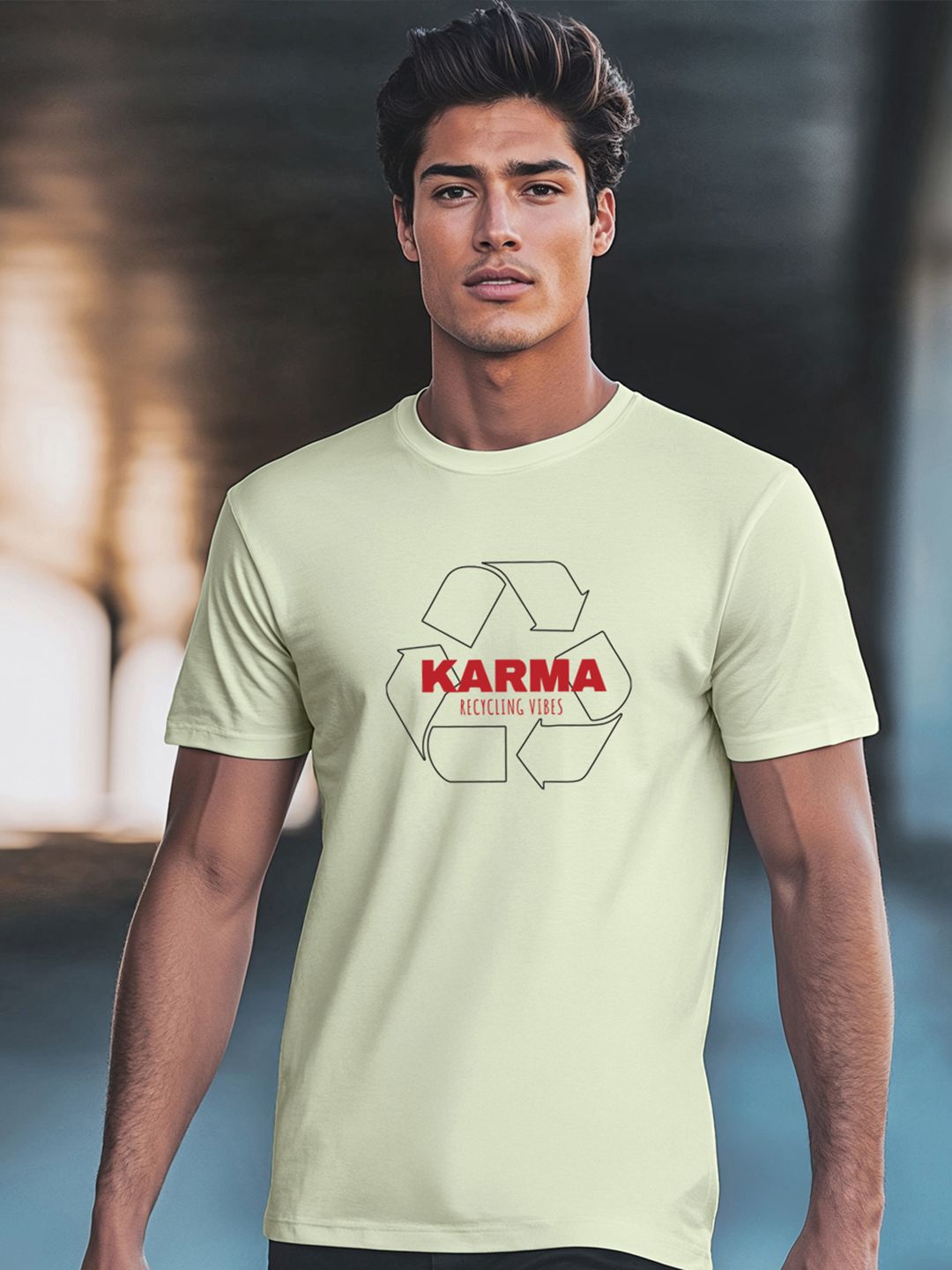 Bewakoof Men Typography Printed Round Neck Cotton T-shirt