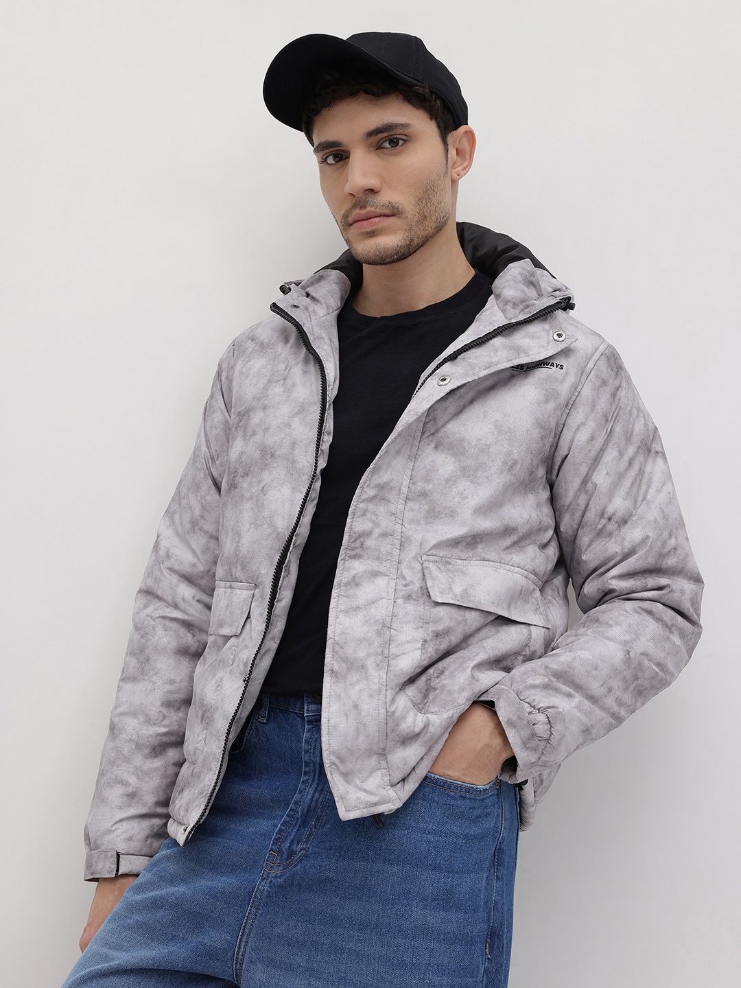 The Roadster Life Co. Tie and Dye Hooded Padded Jacket