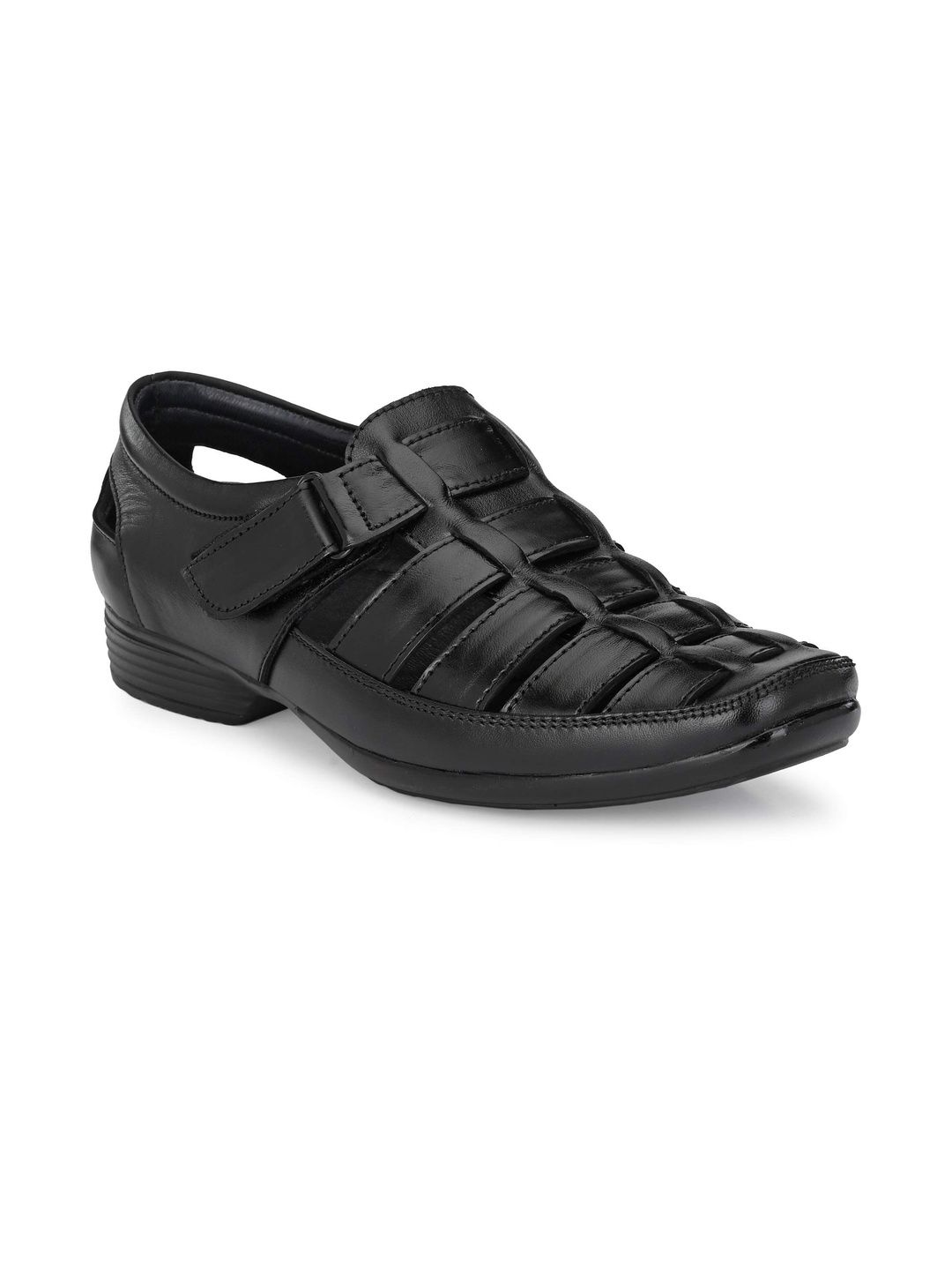 SCARPIA Men Black Shoe-Style Sandals