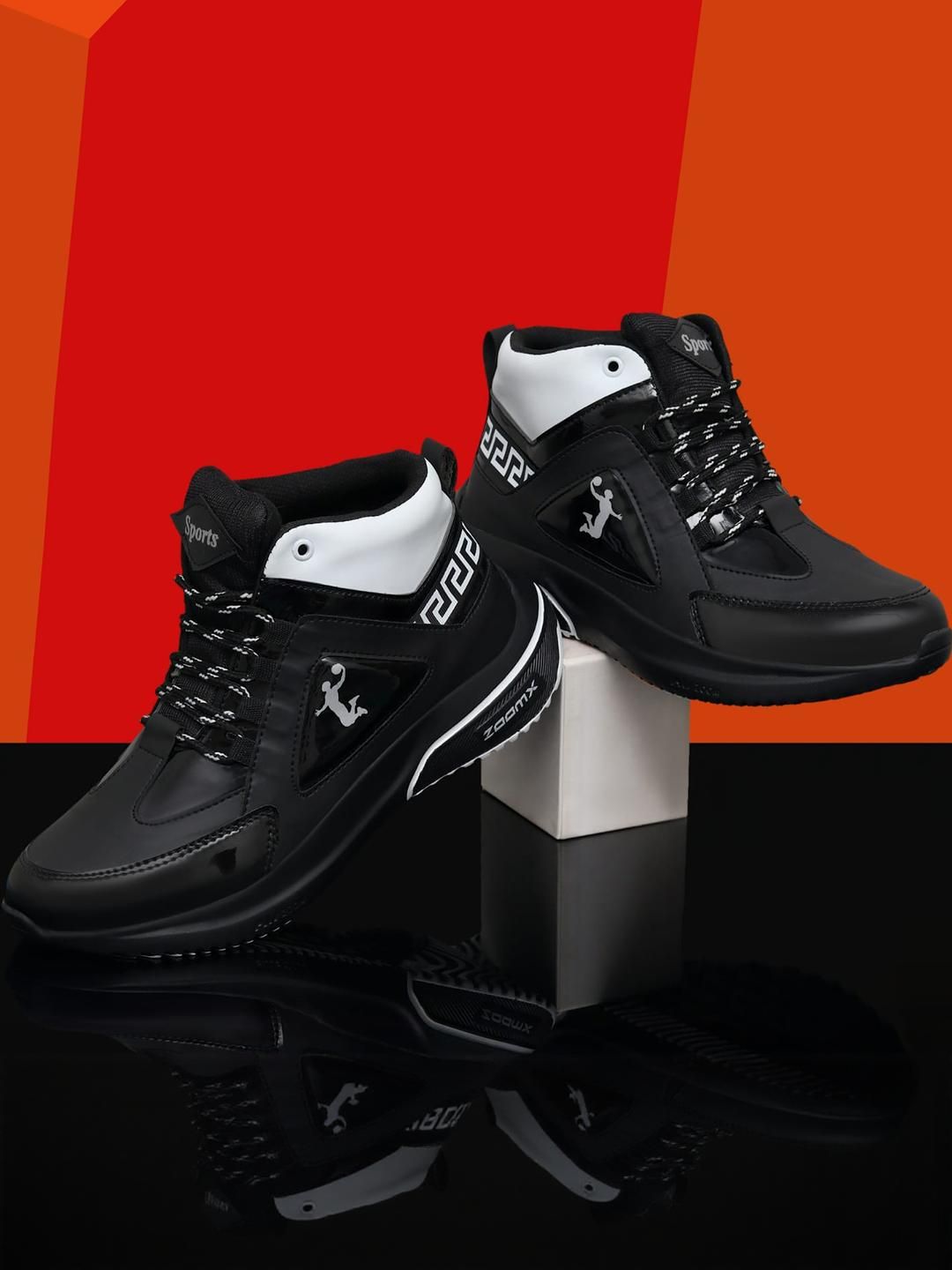 VATELIO Men Running Non-Marking Lace Up Shoes