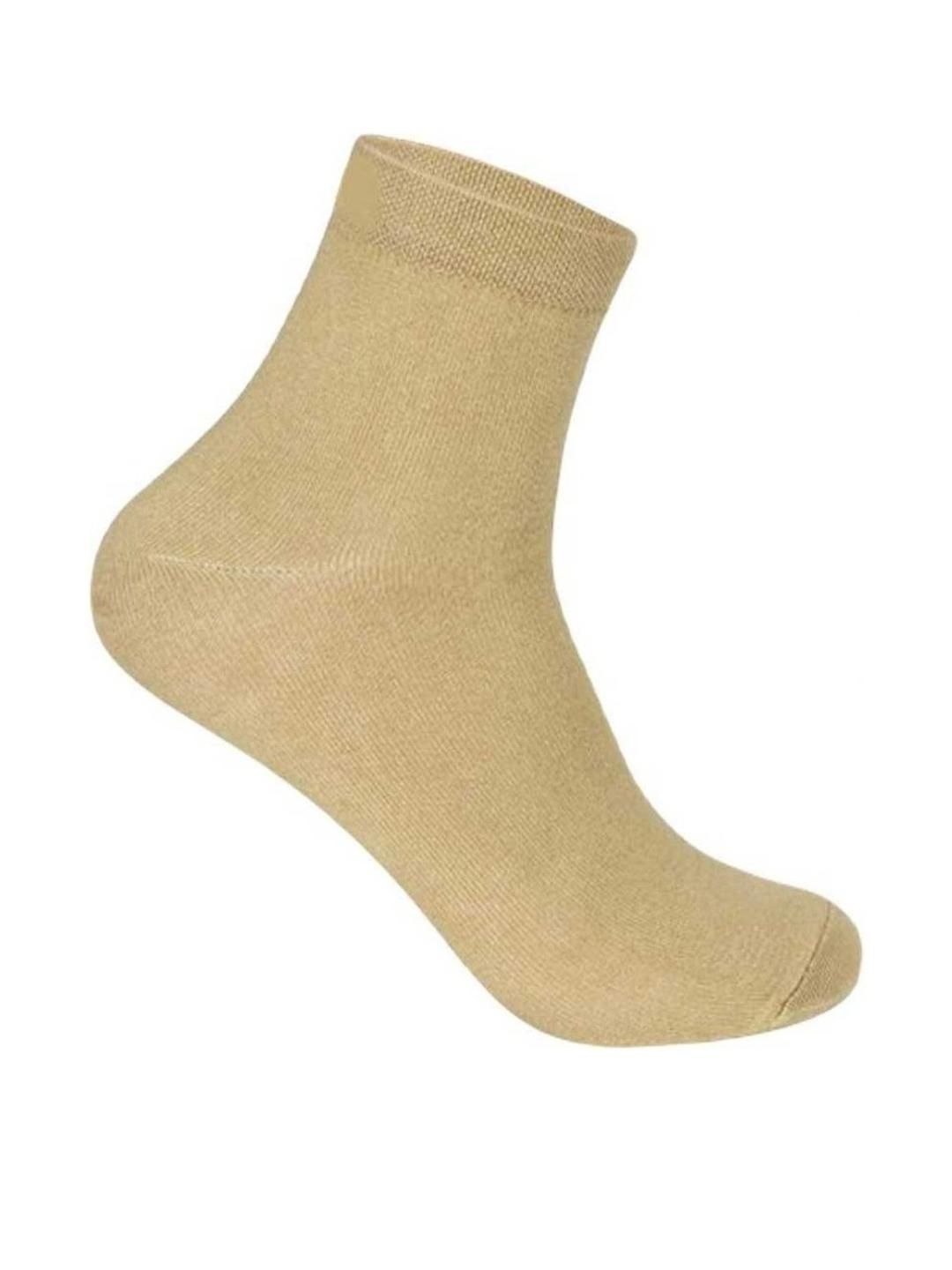 Akeeta 1 Pair Solid Ankle Length Khaki Socks