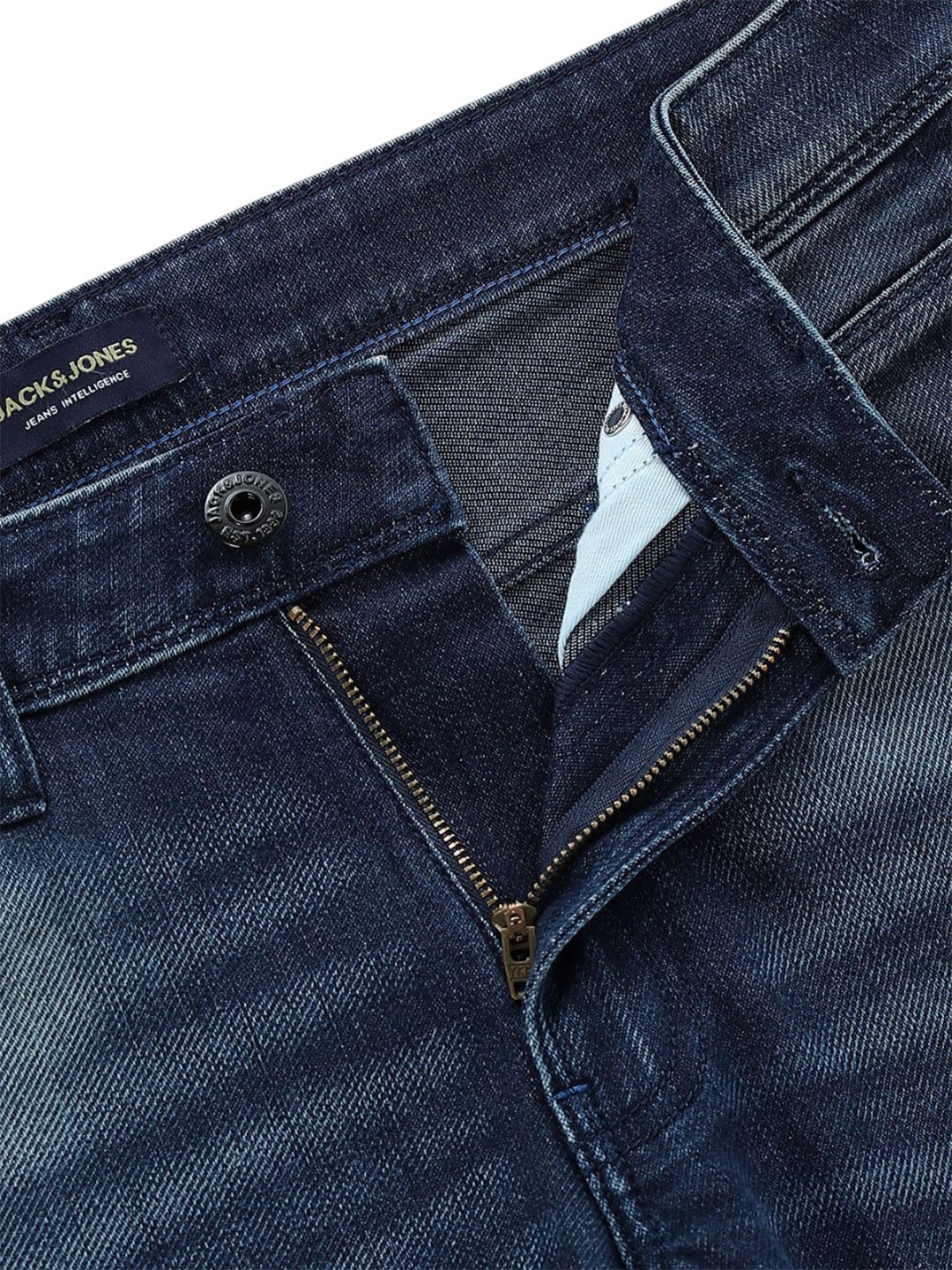 Slim Fit Low-Rise Cat Scratches Light Fade Stretchable Jeans
