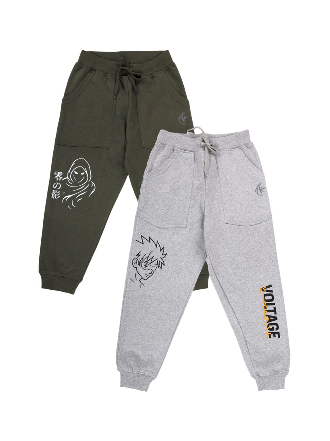KiddoPanti Boys Pack Of 2 Printed Jogger