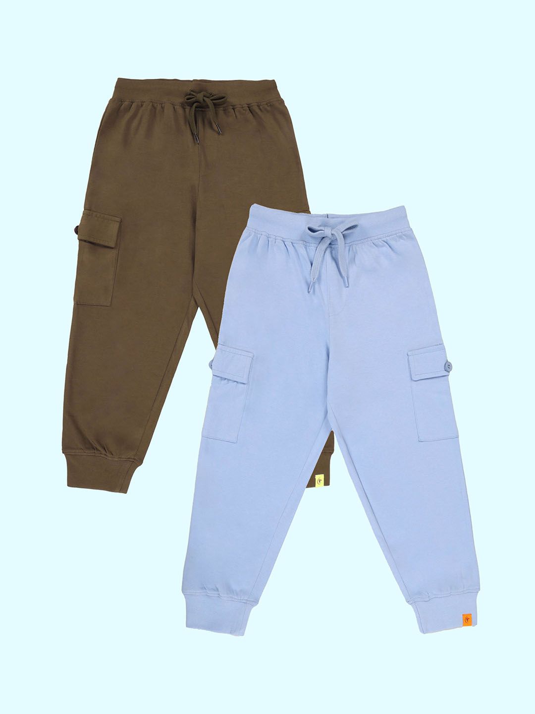 KiddoPanti Boys Pack Of 2 Pure Cotton Joggers
