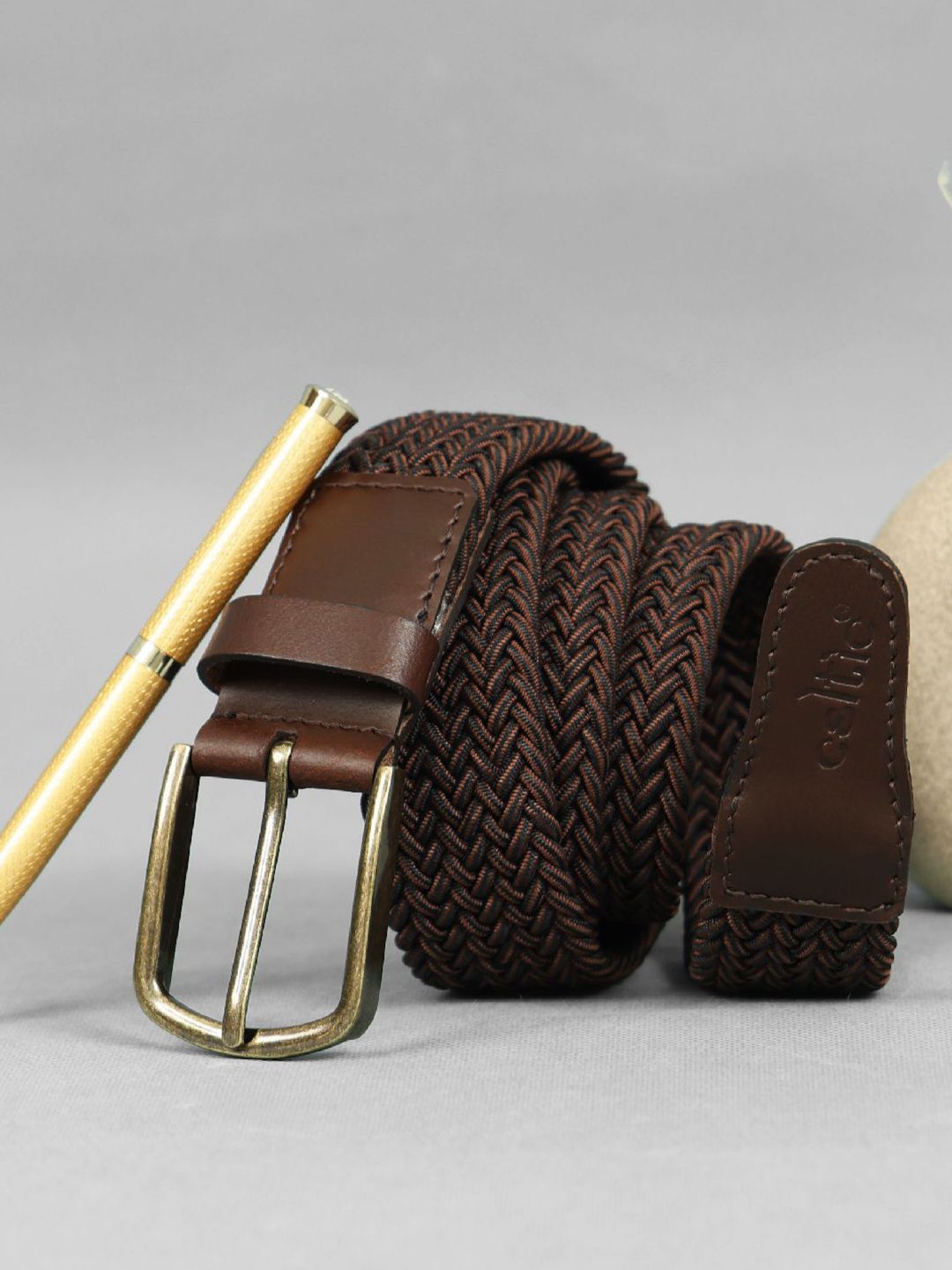 Celtic Men Braided Leather Belt