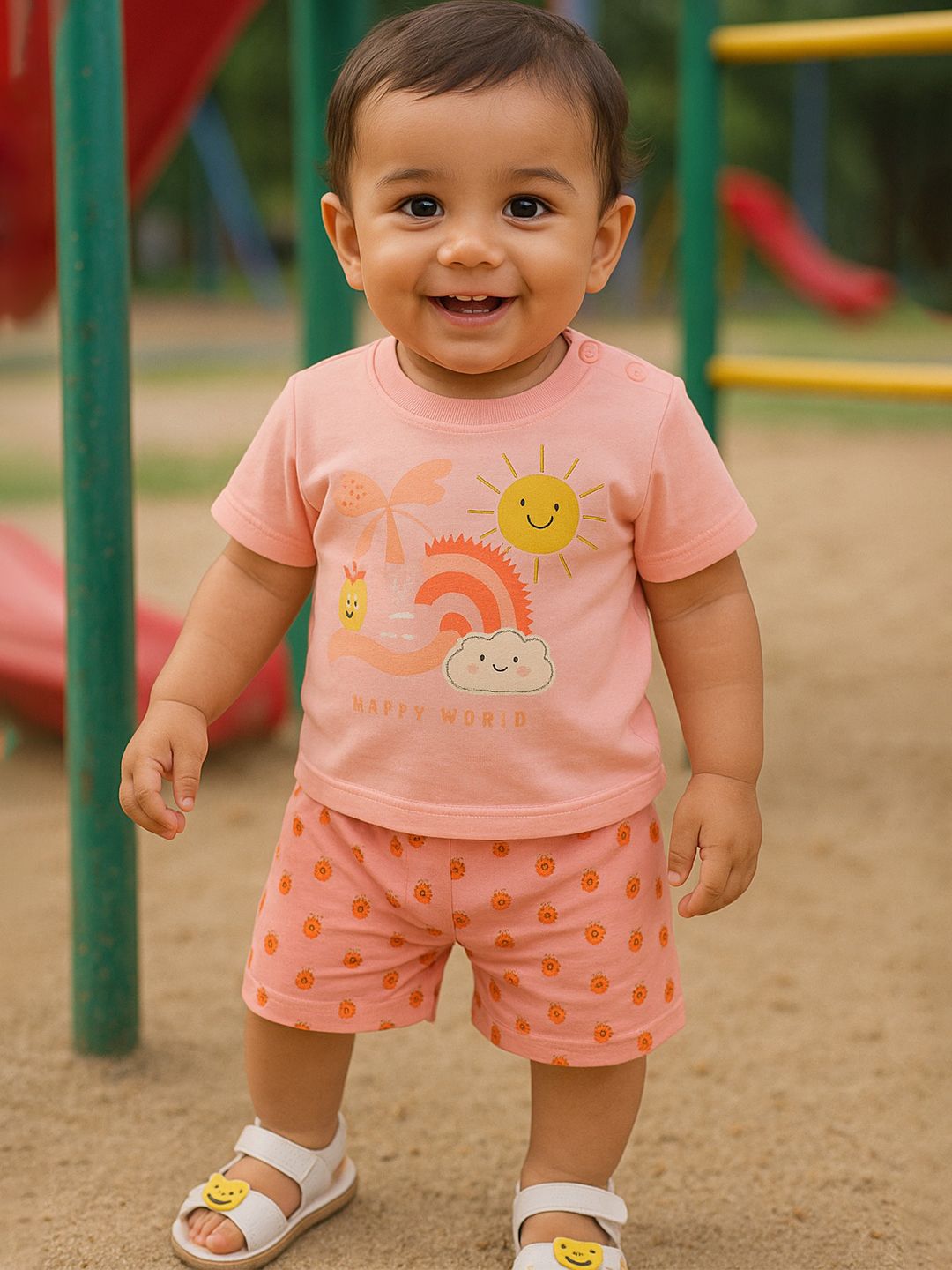 MeeMee Kids Printed T-shirt with Shorts