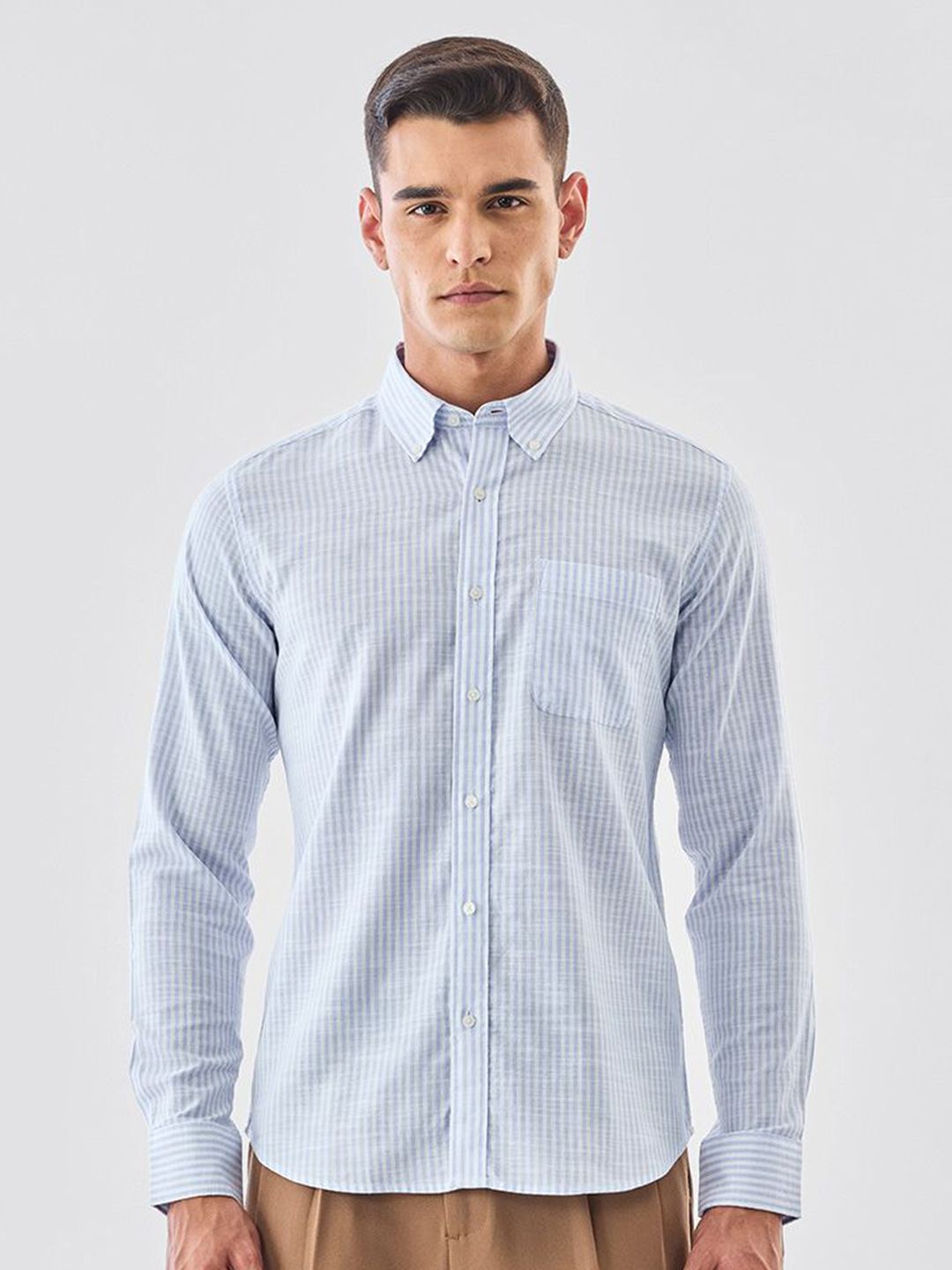 Snitch Men Slim Fit Multi Stripes Striped Cotton Semiformal Shirt Offers & Cashback
