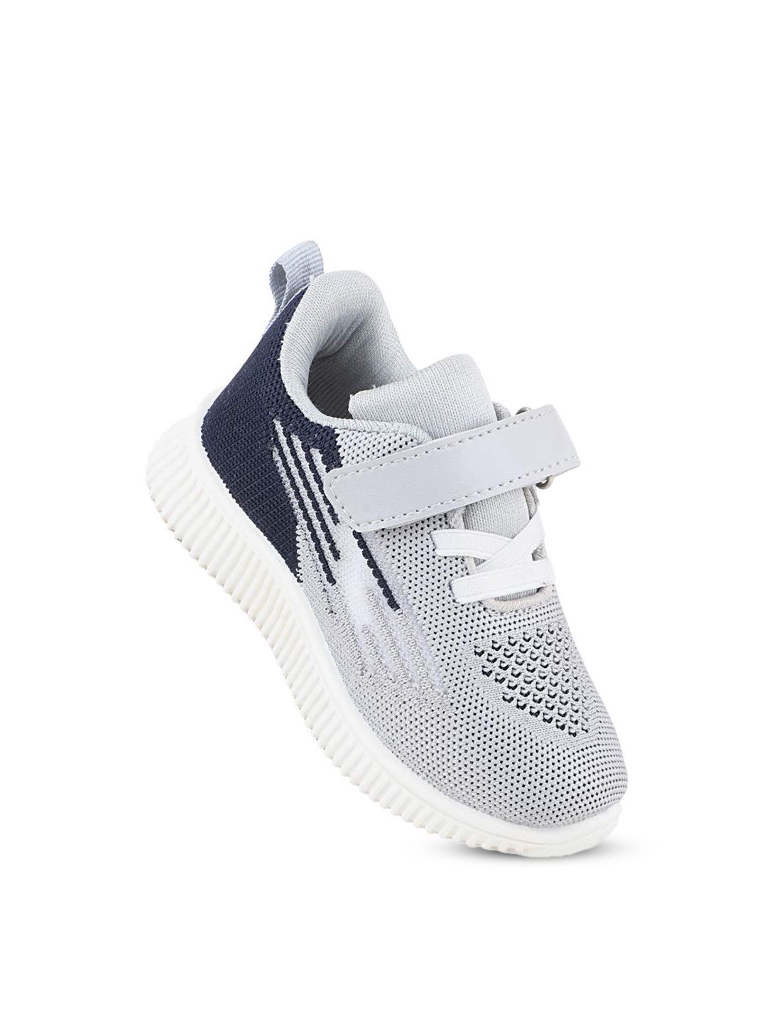 CAFONE Footwear CAFONE Footwear Unisex Kids Grey And Navy Blue Solid Causal Round Toe Sneakers