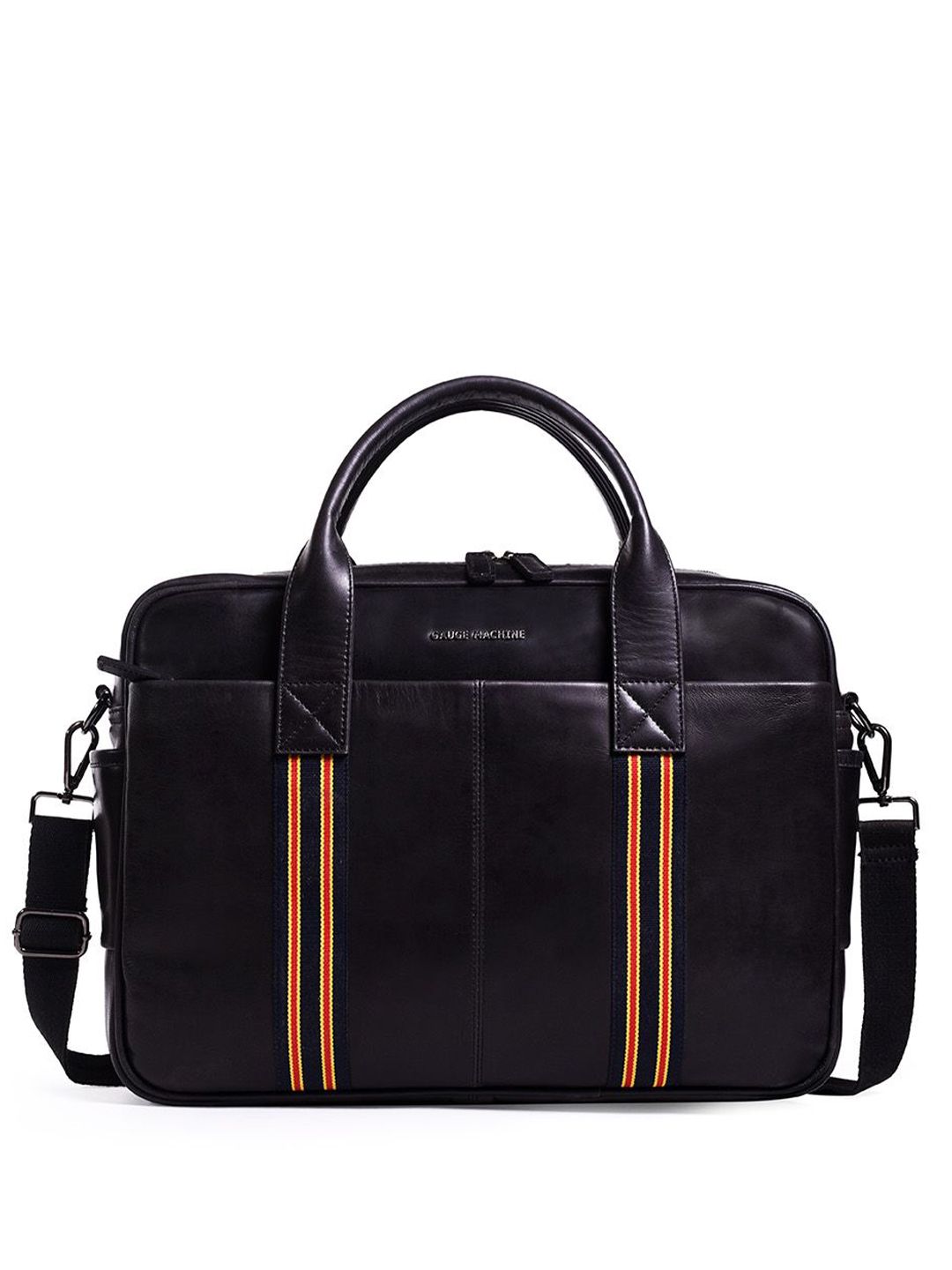 Gauge Machine Unisex Leather Laptop Bag