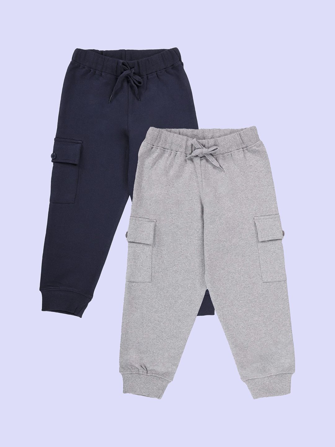KiddoPanti Boys Pack Of 2 Pure Cotton Joggers