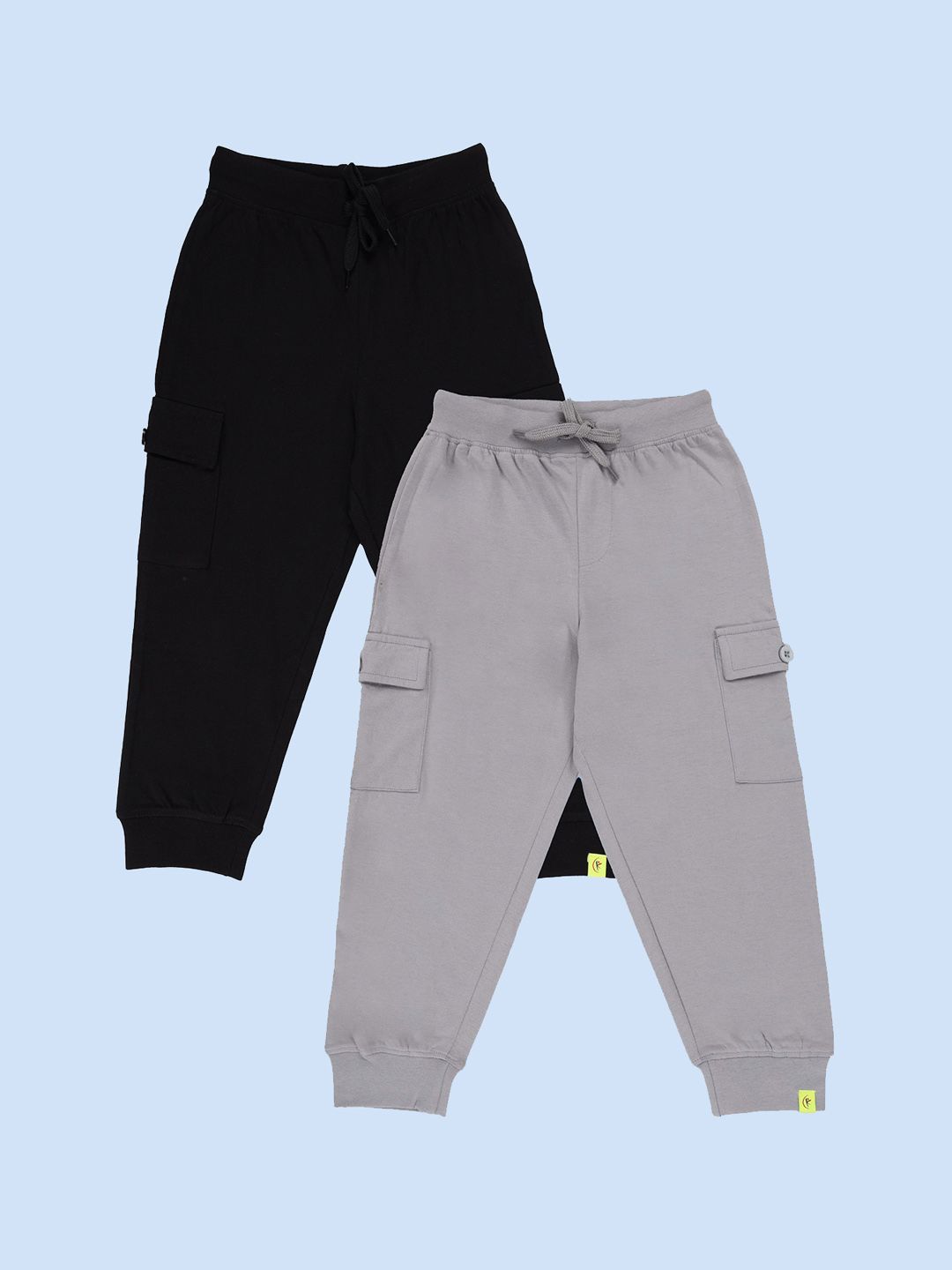 KiddoPanti Boys Pack Of 2 Pure Cotton Joggers