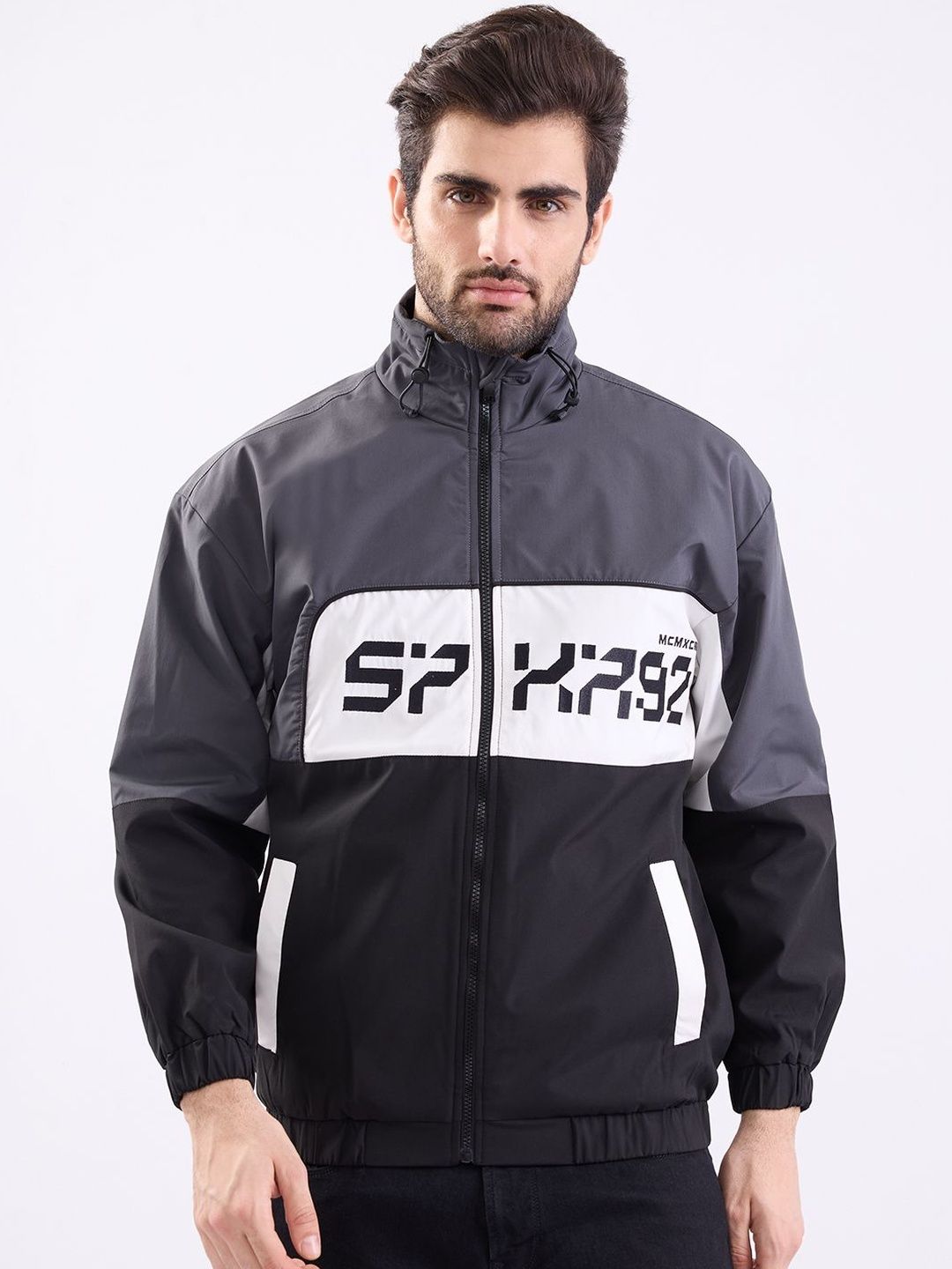 SPYKAR Men Straight Fit Stand Collar Casual Jackets