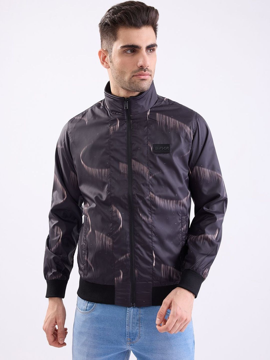 SPYKAR Men Black Polyester Jackets