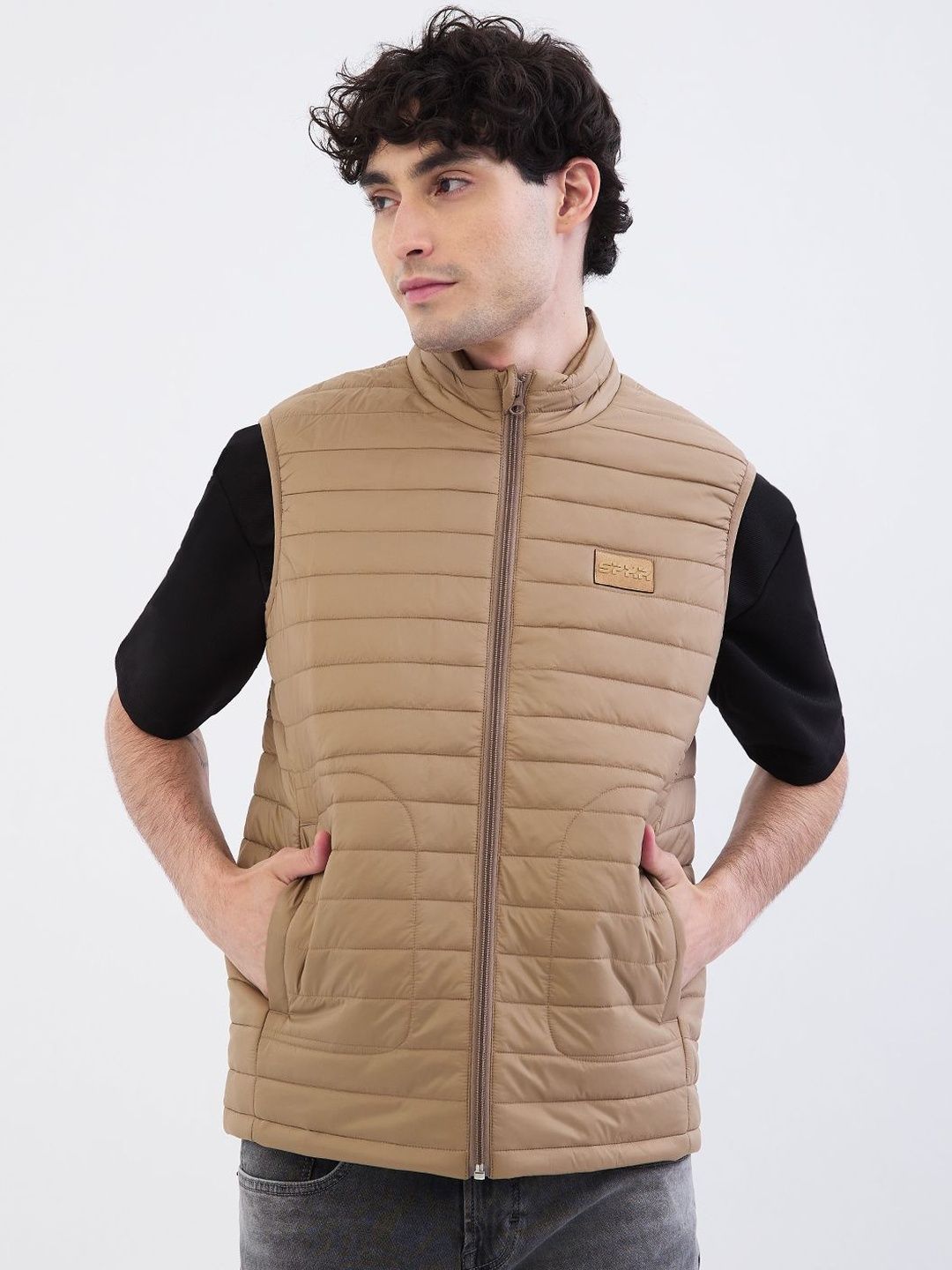 SPYKAR Men Brown Nylon Jackets